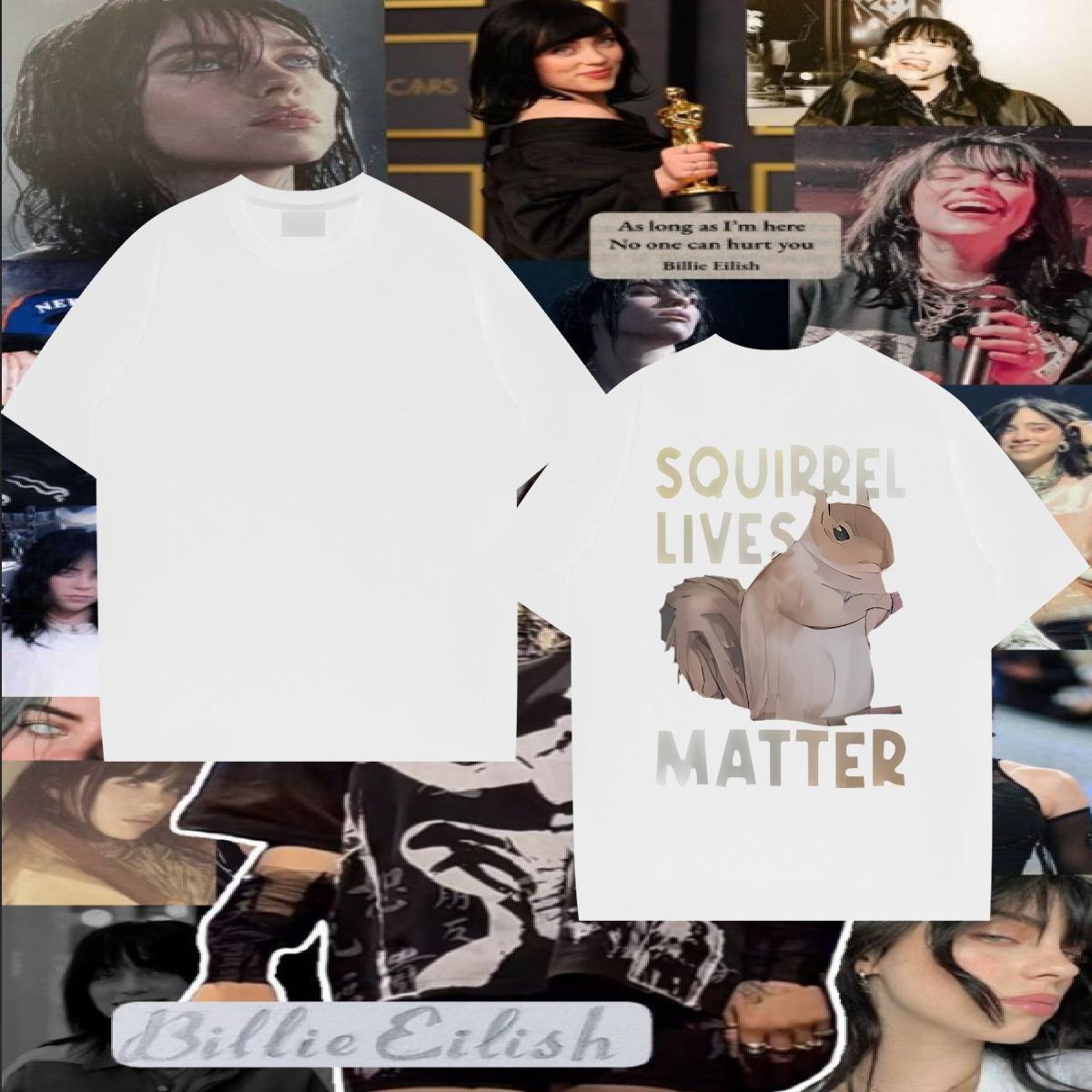 Brand T-Shirts for Men 100% Cotton 230g squirrel Street wear Hip Hop Tops Short Sleeve Soft Cool Design Couples T Shirts Custom Printing
