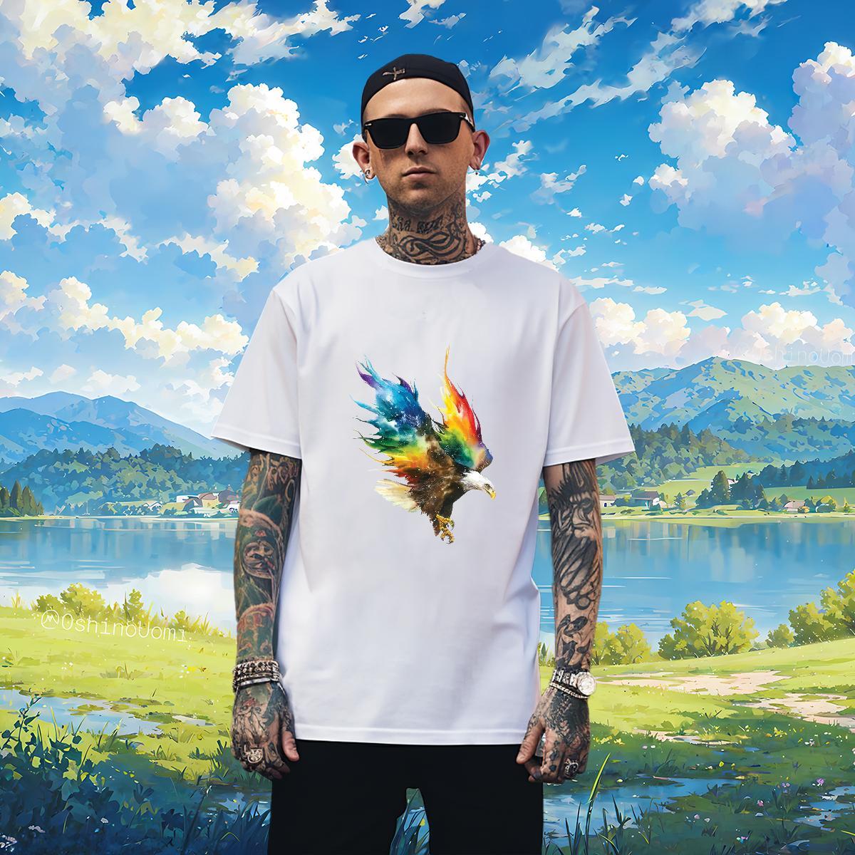 T-Shirts for Men 230g Pure Cotton cool Summer Casual Breathable Short Sleeve Oversized 4XL Mens Tshirts Classic Unisex Clothes