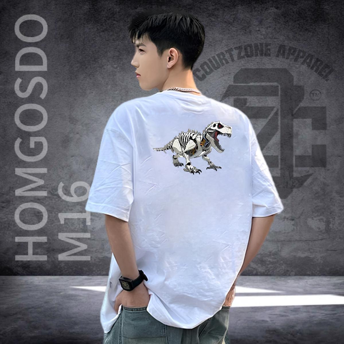 Designer Fashion T Shirts Men 100% Cotton 230g dinosaur Daily Outfit Tops Crew Neck High Quality Tshirt for Man Woman Custom Print Oversized