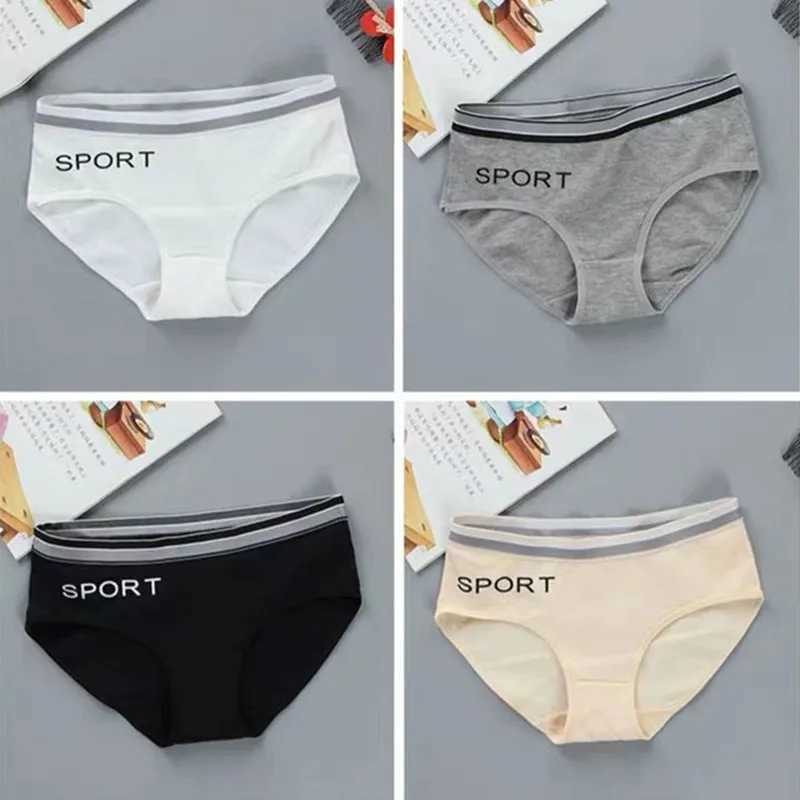3 pieces/batch of girls underwear cotton 8-12-14 years old sports letter breathable underwear Pupils FYFP87W240715