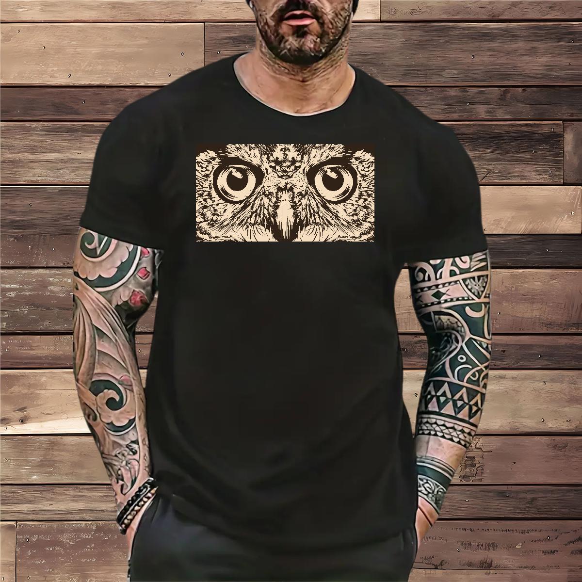 2024 DIY Man T Shirts 230g Cotton eagle Hip Hop Street Tops Tees Breathable Short Sleeve Cool Men Tops Tees Customized Print