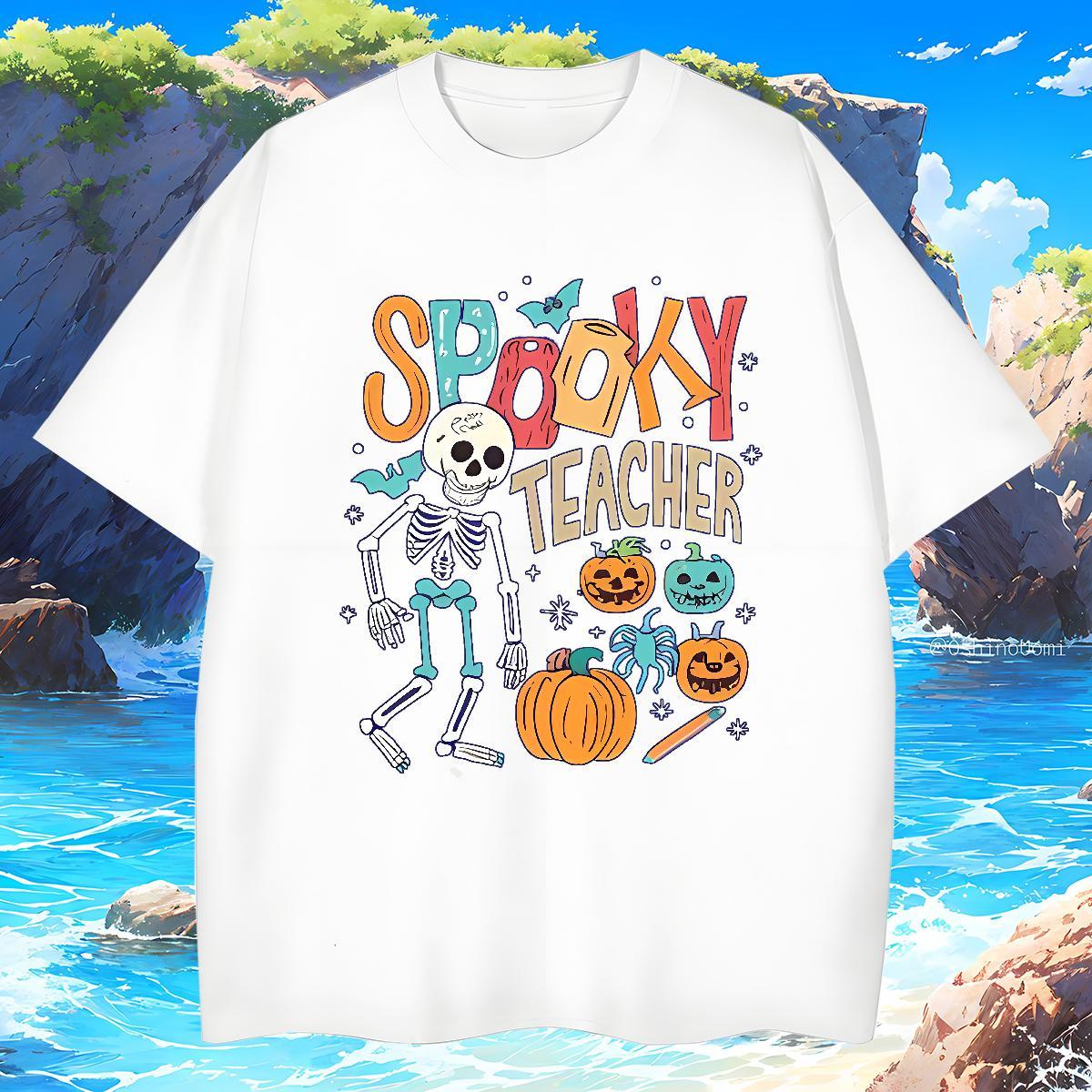 T Shirt For Man 100% Cotton 230g halloween Street Breathable Black Oversized Tshirt for Man Woman Classic Casual Cool Design Top Tees