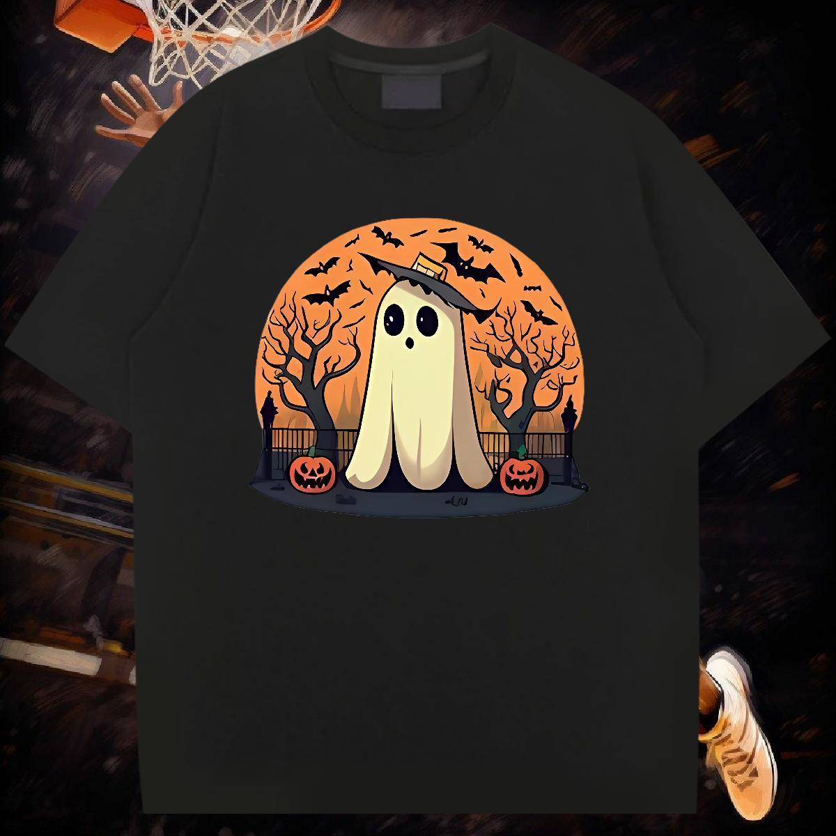 DIY T-Shirts for Men 100% Cotton 230g halloween Street Casual Top Tees Breathable Crew Neck TOP Quality Couples T Shirts Oversized 3XL 4XL