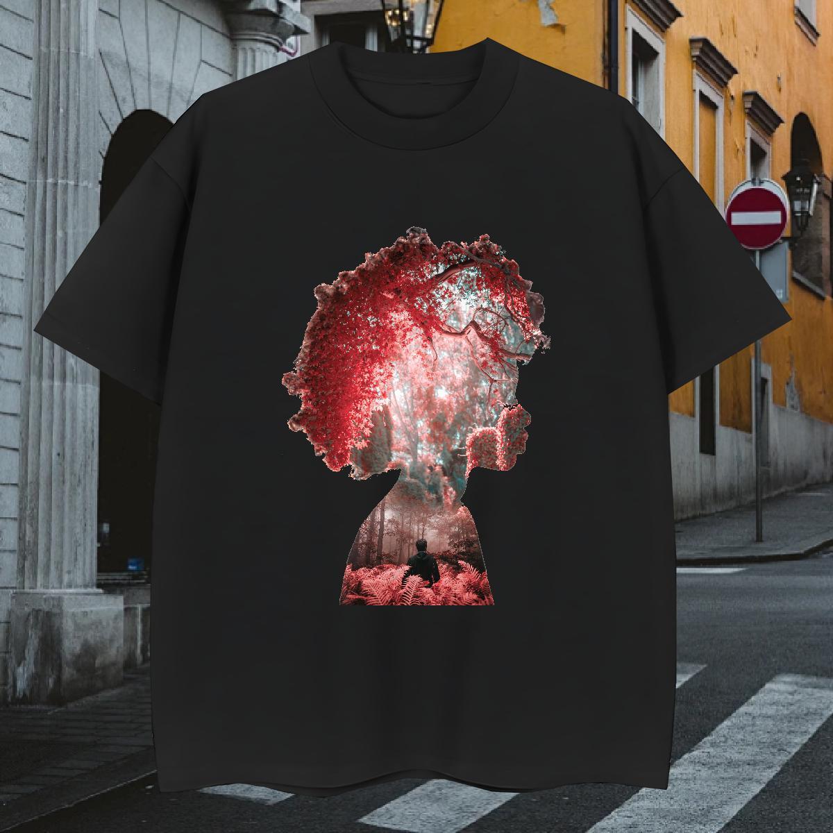 Mens T Shirts 230g 100% Cotton icon Street Crew Neck Breathable Oversized Men Tops Tees 2024 DIY Wholesale Top Tees