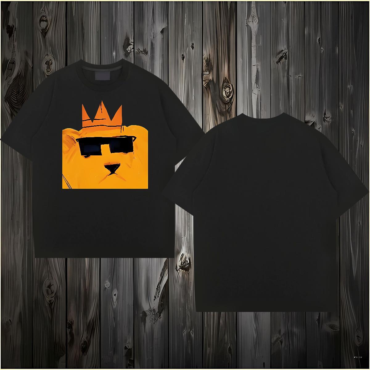 Brand T shirt 230g Pure Cotton lion Daily Wear Tees Breathable Short Sleeve Free Shipping Mens Tshirts Custom Printed
