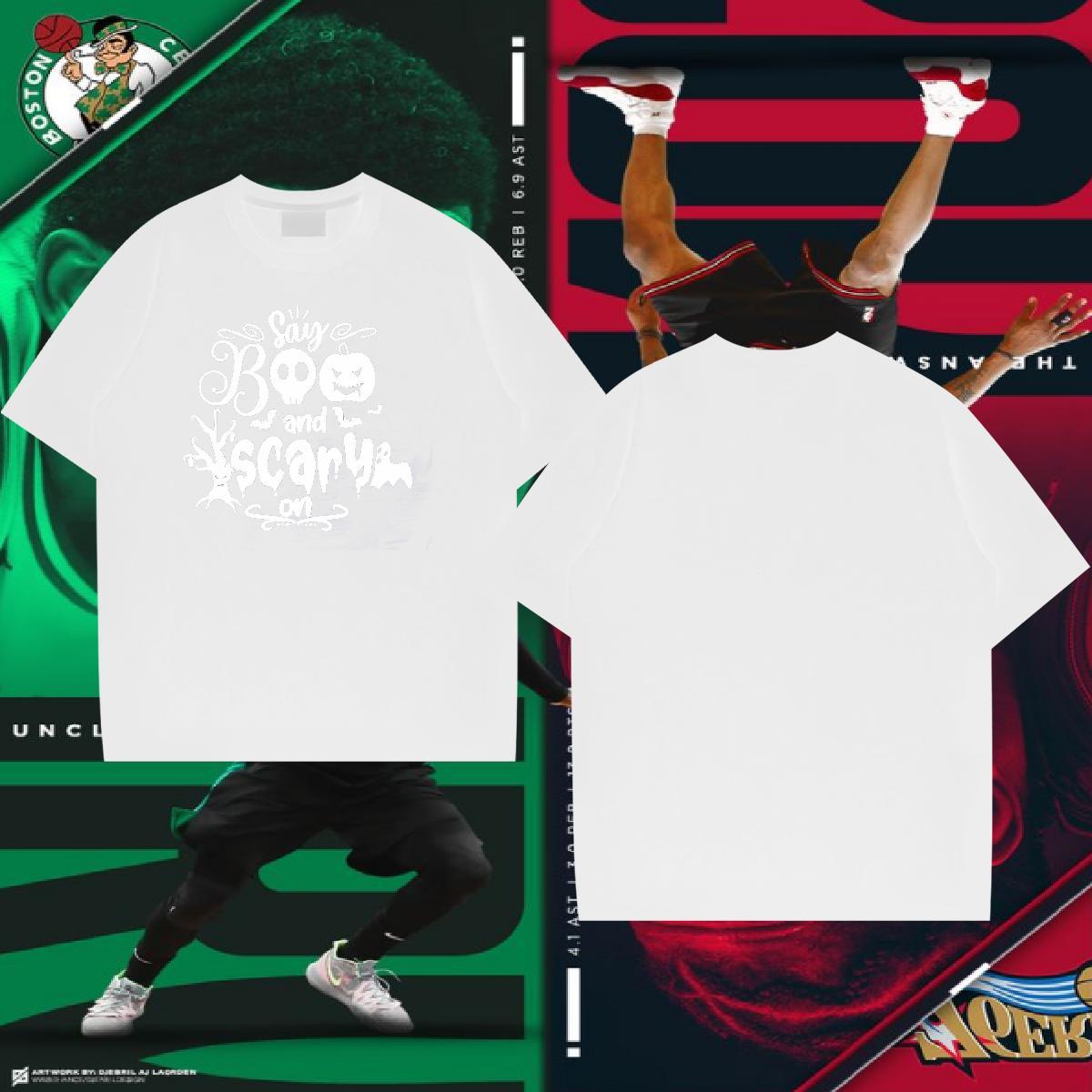 Man T Shirts 230g Pure Cotton halloween Spring Summer Breathable Customized Print Couples T Shirts Fashion Casual Soft Polos