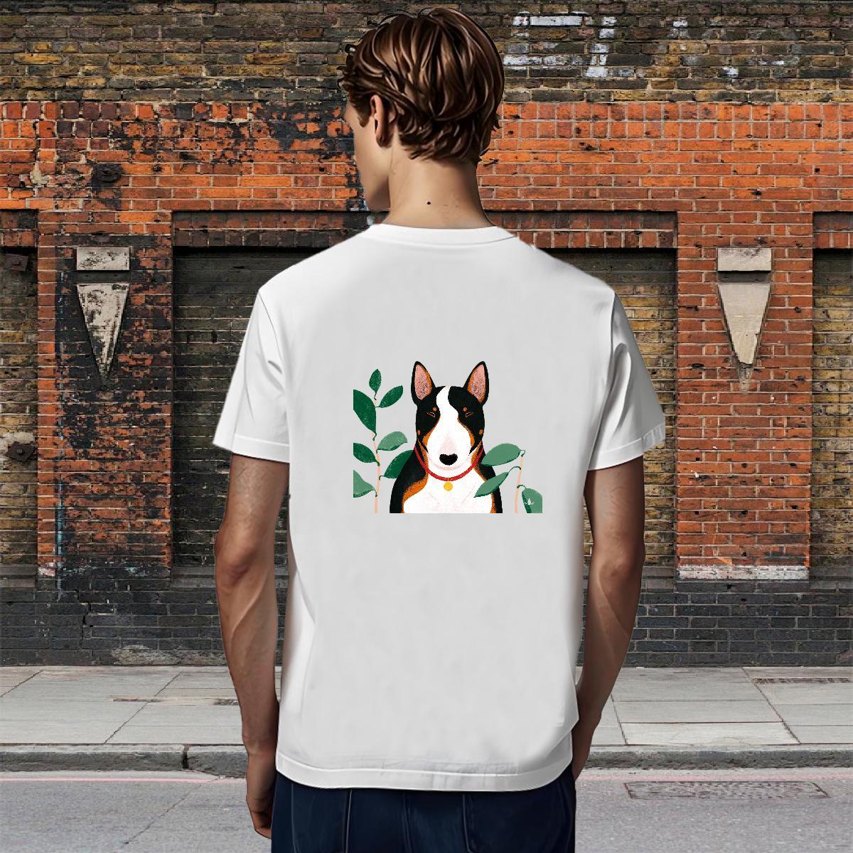 Cool Design Mens Tshirts 230g 100% Cotton dog T shirt Street wear Hip Hop Breathable Short Sleeve Custom Cartoon Wholesale Tee Shirt