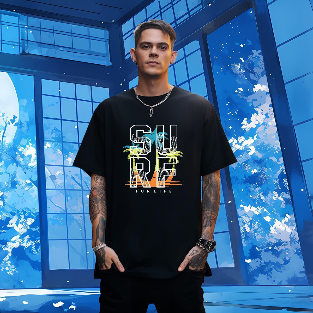 Factory Direct Mens T Shirts 100% Cotton 230g tree Street Clothes Breathable Soft Designer Tshirts Customized Print