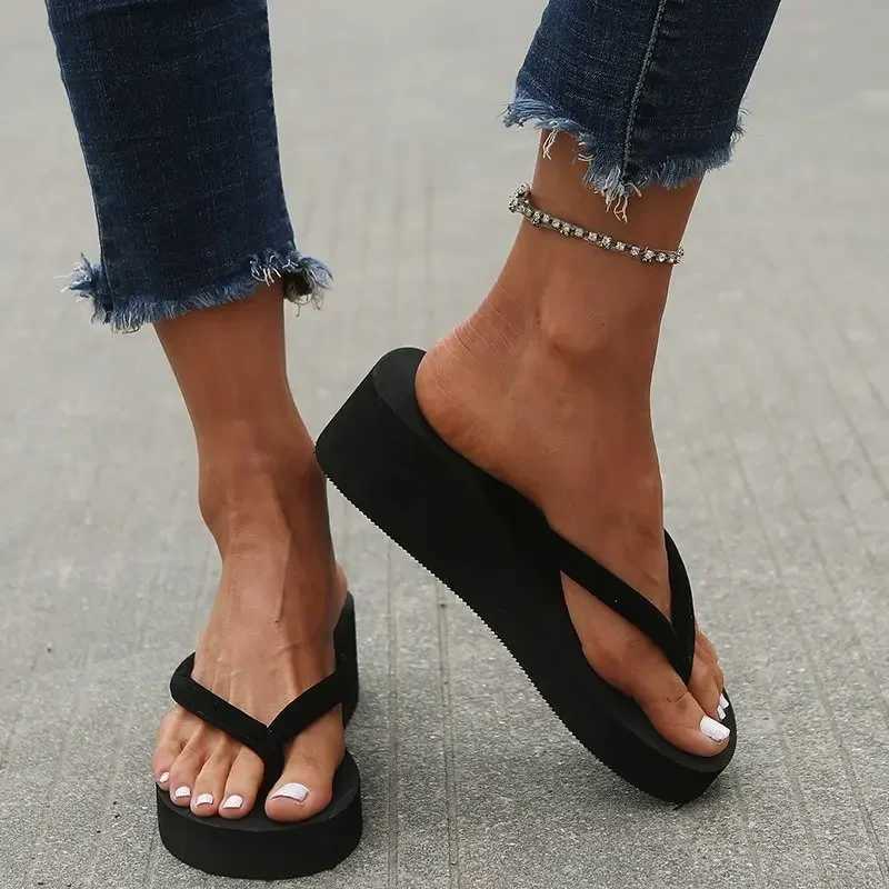 Slippers Summer Shoes Women Wedges Sandals Slides Beach Home Slippers Women Flip Flops Memory Foam Slippers Womens Shoes W250704