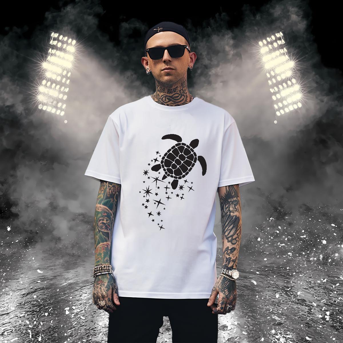 T shirt 230g 100% Cotton tortoise Daily Wear O-Neck Short Sleeve Custom Printing Men Tees 2024 Designer Classic Tops Tees