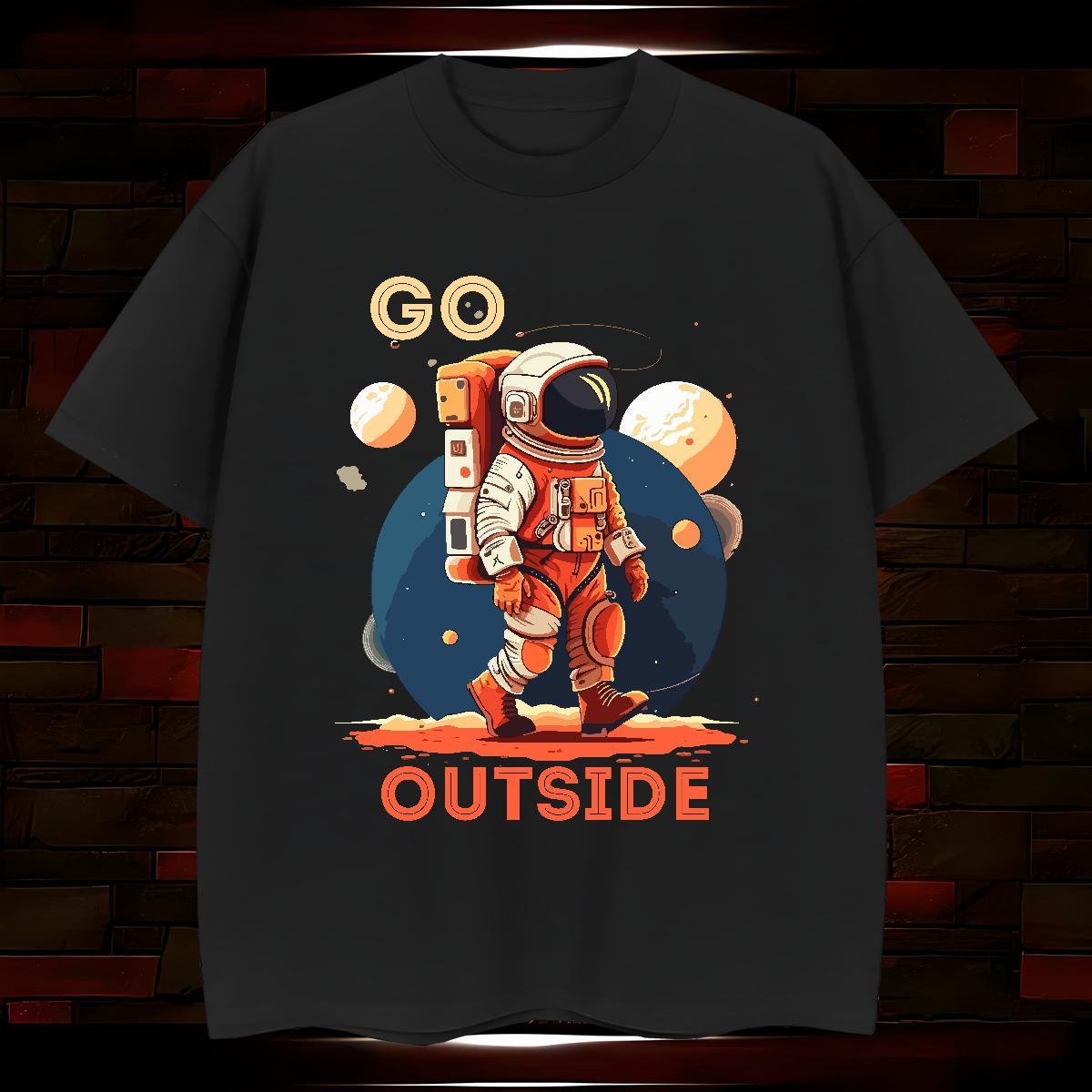 T-Shirts for Men 100% Cotton 230g universe Daily Wear Breathable Crew Neck Custom Big Size Tshirt for Man Woman Factory Direct Cool Design Tops Shirt