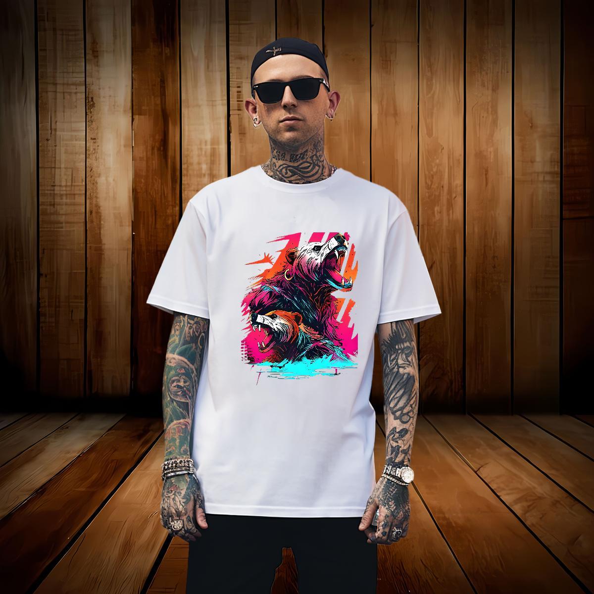 Man T Shirts 230g 100% Cotton Street Wear O-Neck Short Sleeve Plus Size Custom Tshirts 2024 DIY Designer Tops Shirt