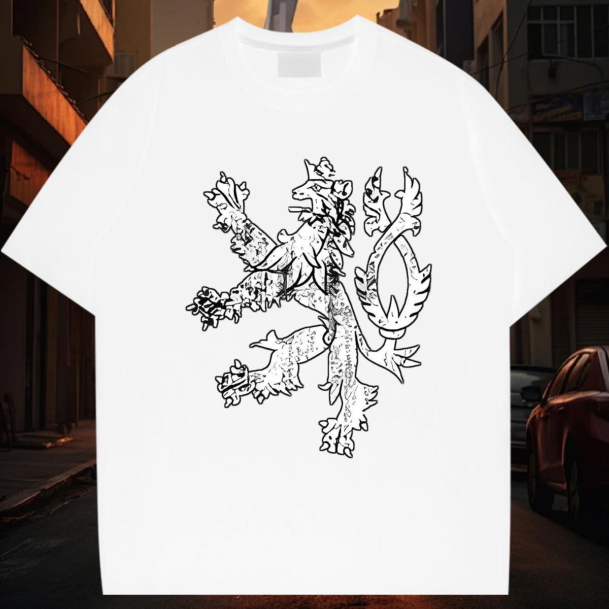 T Shirt For Man 230g Cotton animal Casual Beach O Neck Short Sleeves Custom Printed Men Tshirts Fashion New Soft Tee Shirt