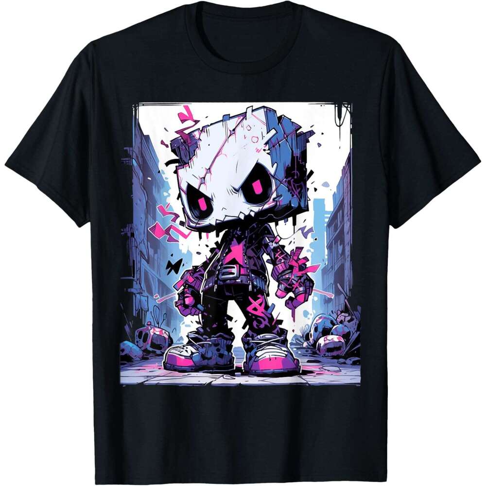 Mens T shirt Funny Monster Cute Cartoon Comic Halloween Graffiti Anime T-Shirt shirts tshirt graphic tee Casual tops summer clothes Short sleeve