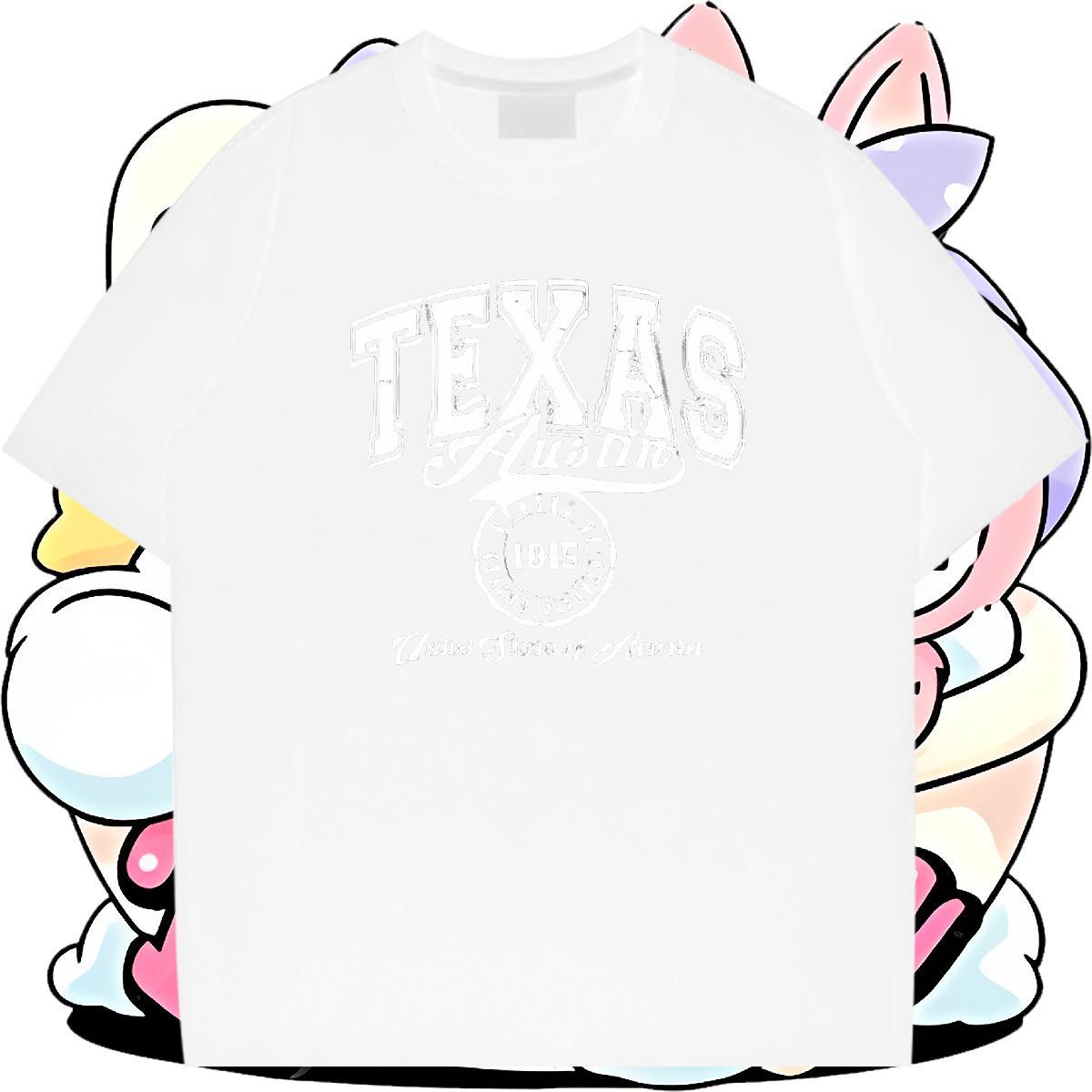 Cool Couples T Shirts 100% Cotton 230g Anime Printing Street letter Custom Printed Breathable Short Sleeve Designer Fashion Men T Shirts Tees