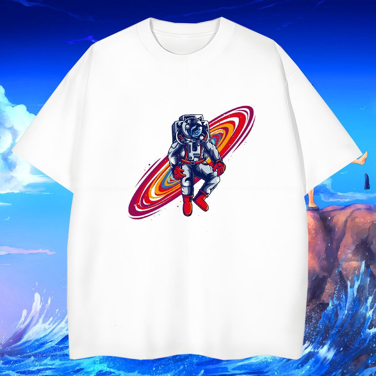 Man T Shirts 230g 100% Cotton universe Sports Casual Short Sleeve O-Neck Plus Size Cartoon Men Tops Tees Factory Direct Soft Tops Shirt