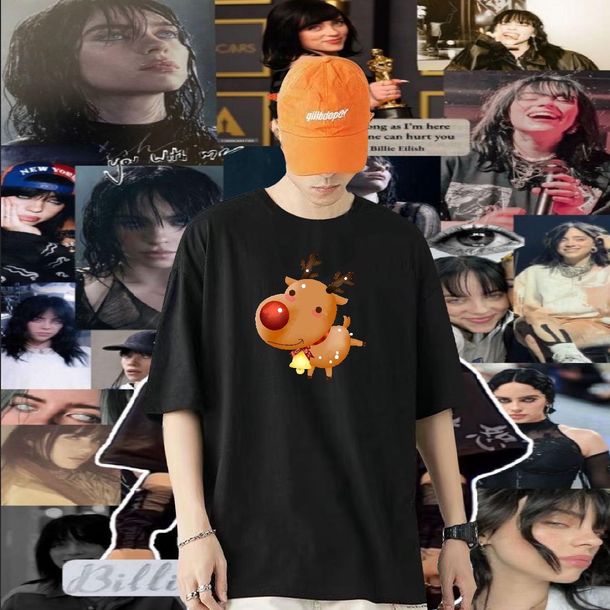 Factory Direct T Shirts Men 100% Cotton 230g Christmas Street wear Hip Hop Tees Breathable Crew Neck Popular Men Clothes T-Shirt Custom Print Plus Siz