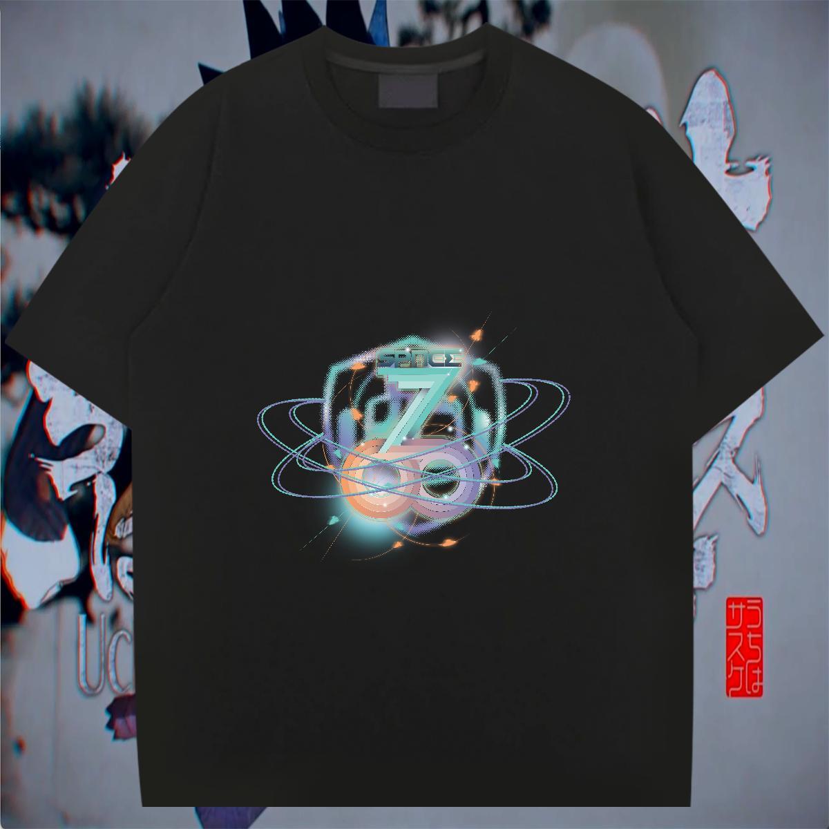 Classic Couples T Shirts 230g Pure Cotton Outdoor technology DIY Breathable Crew Neck Stylist T-Shirts for Men Polos