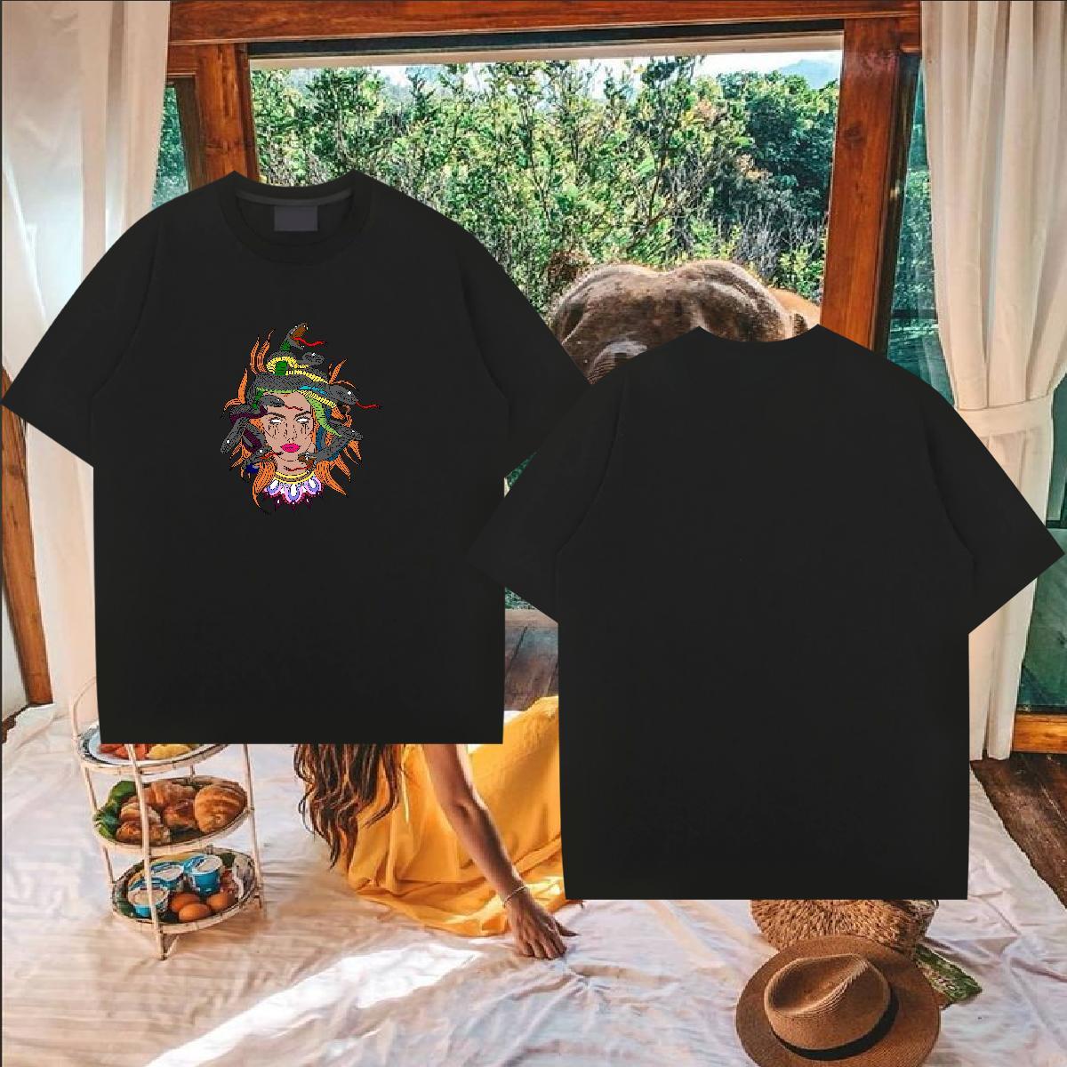 Fashion Design Man T Shirts 230g Cotton snake Home Outdoor Clothes Crew Neck Designer Men Tops Tees Anime