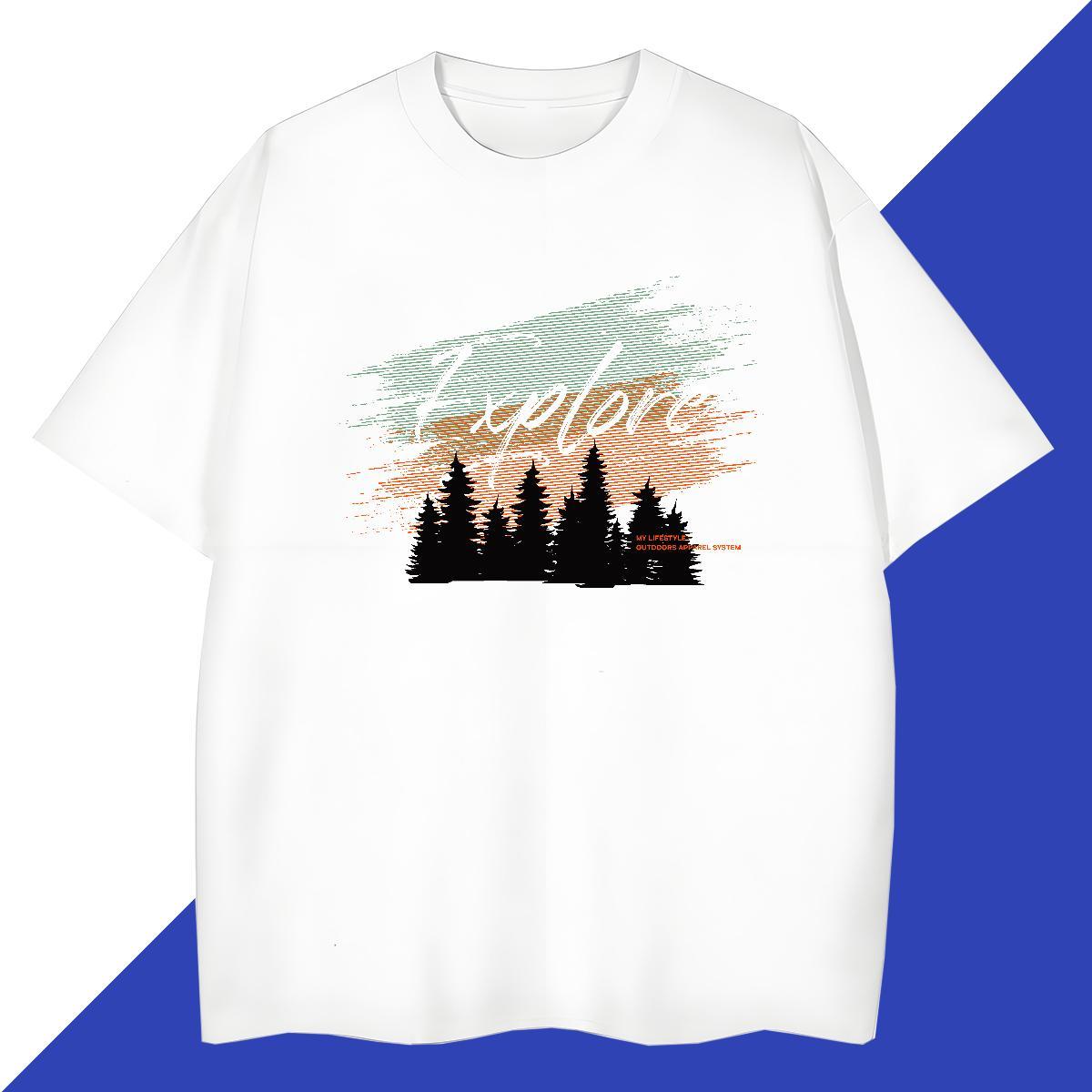 Comfortable Tshirt for Man Woman 230g Pure Cotton Street wear Hip Hop letter Oversized Breathable Short Sleeve 2024 DIY T shirt Polos