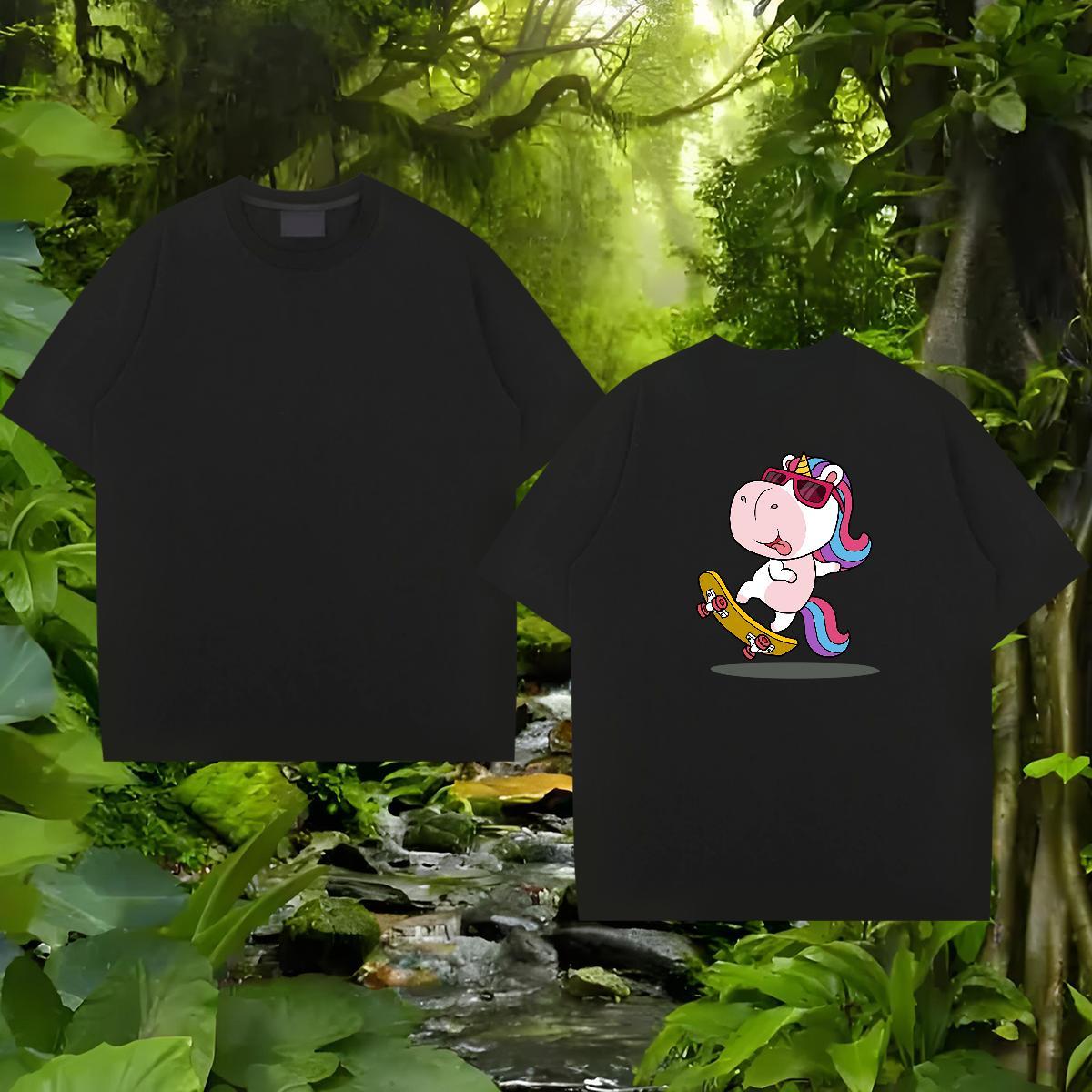 DIY Customized T shirt 230g 100% Cotton Casual Beach Tops Tees Crew Neck High Quality Men Clothes T-Shirt DIY Printed