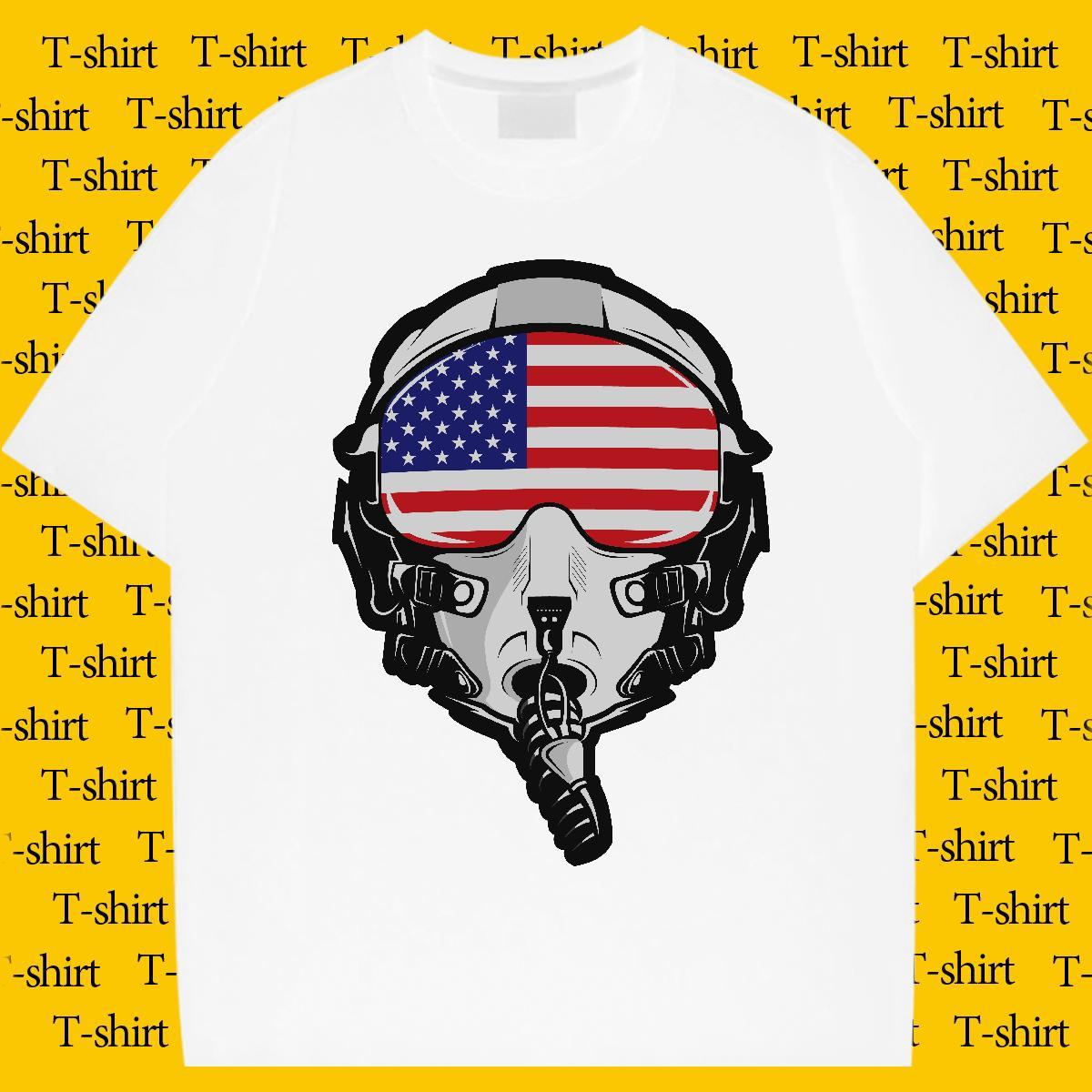 T-Shirts for Men 100% Cotton 230g spaceman Sport Breathable Short Sleeve Custom Big Size Men Clothes T-Shirt Designer Comfortable Top Tees