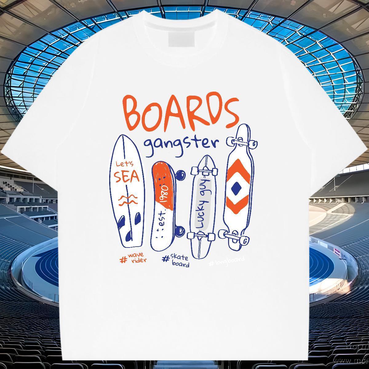 Comfortable Men Tees 230g Cotton Spring Summer skateboarding Floral Print Breathable Crew Neck Fashion Designer T Shirts Men Tops Tees