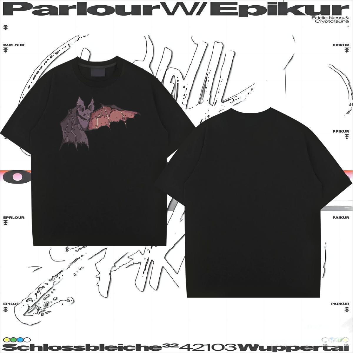 DIY Customized Mens T Shirts 230g Pure Cotton bat Street Casual Clothings O Neck Short Sleeves Wholesale Tshirt for Man Woman Anime