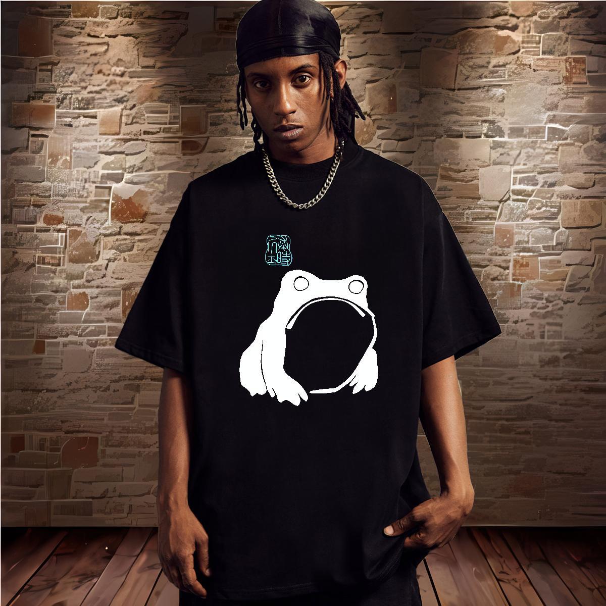 Mens T Shirts 100% Cotton 230g bear Daily Outfit O Neck Short Sleeves Skull Tshirts DIY Loose Fit Tops