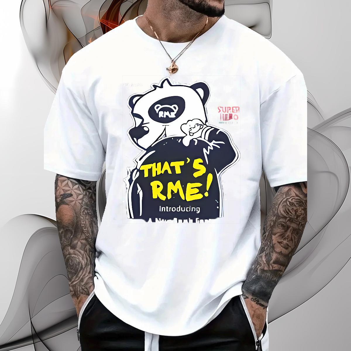 Wholesale T Shirts Men 230g Pure Cotton panda Home Outdoor Tees Crew Neck Free Shipping Tshirt for Man Woman DIY Anime