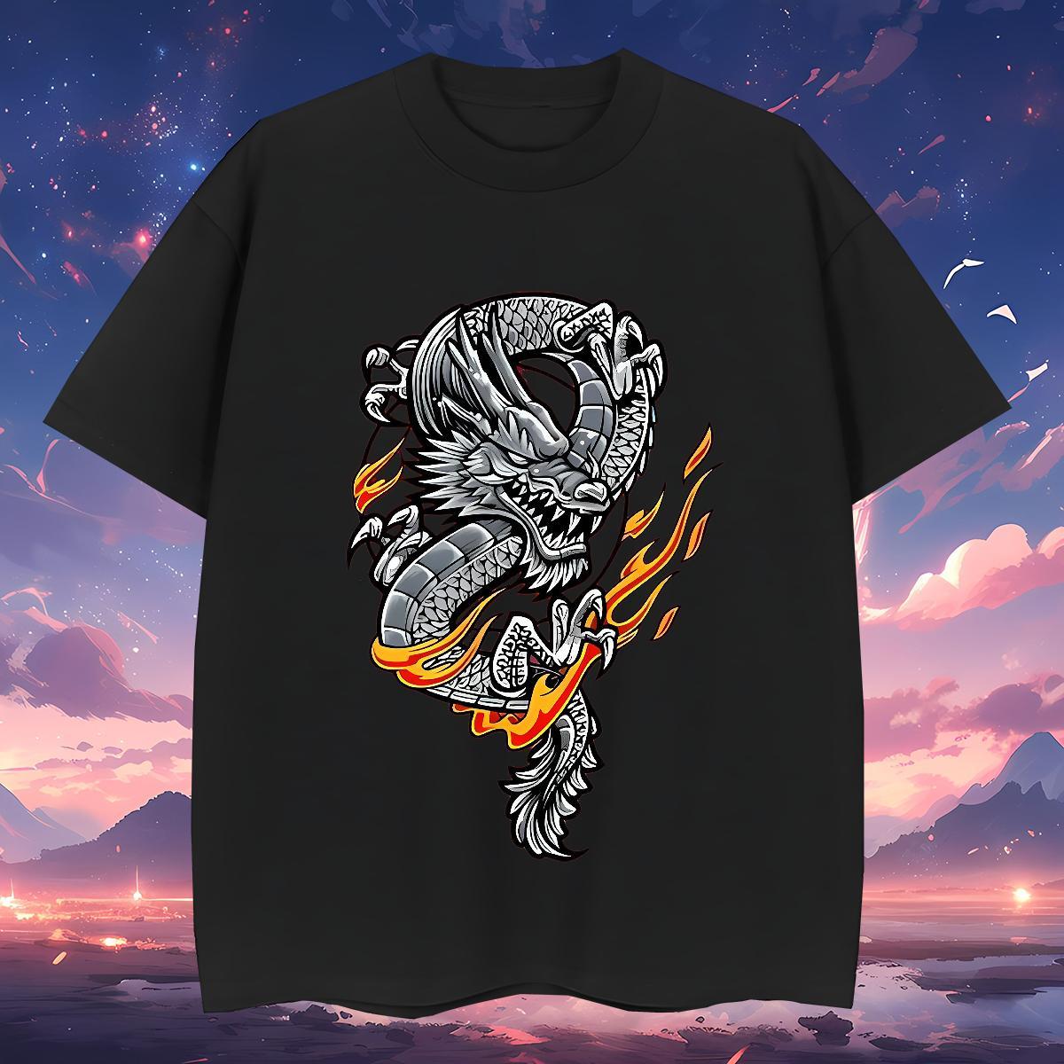 Mens T Shirts 230g Pure Cotton Street Casual Breathable Short Sleeve Plus Size Cartoon Men Clothes T-Shirt Wholesale Comfortable Tshirts