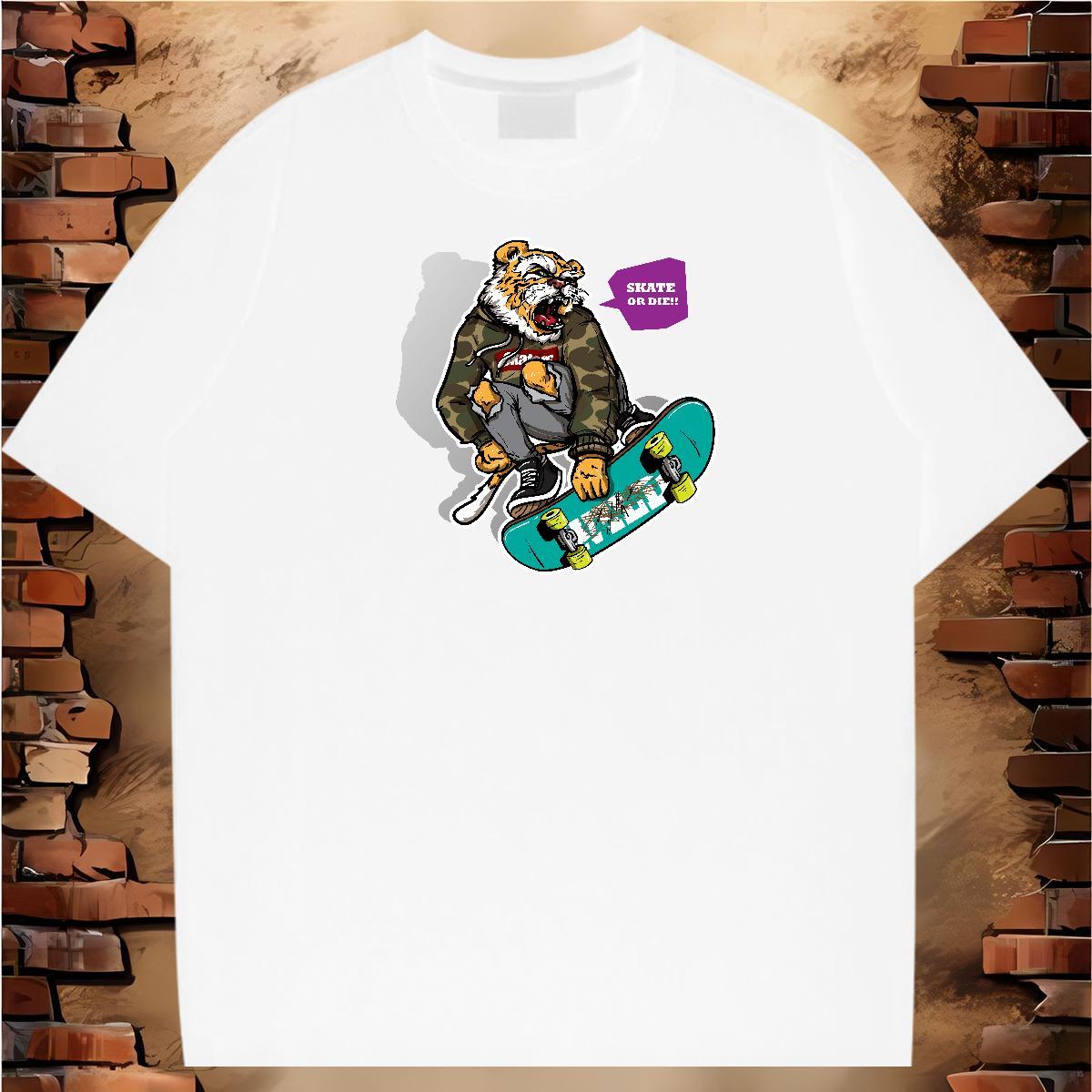 Designer Fashion T Shirt For Man 230g Cotton Daily Wear Clothes Short Sleeve O-Neck Loose Fit Men Tees Customized Print