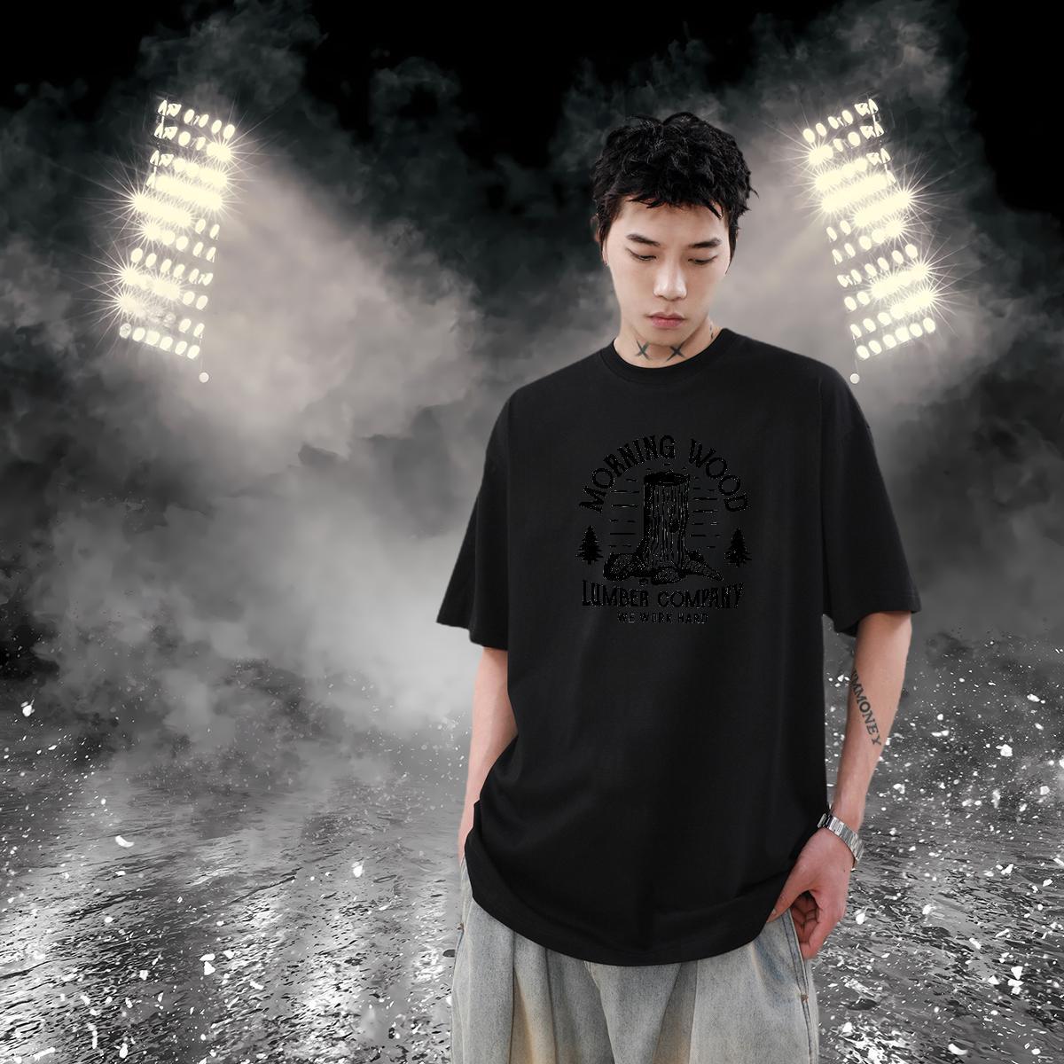 Factory Direct T shirt 230g 100% Cotton tree Casual Clothes Pure Cotton Cool Design Mens Tshirts DIY Printed