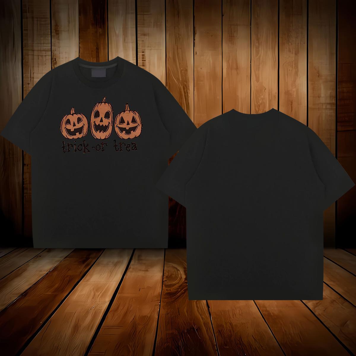 DIY Customized T Shirt For Man 230g 100% Cotton halloween Summer Casual Tops Breathable Crew Neck Popular Men Tops Tees DIY Printed