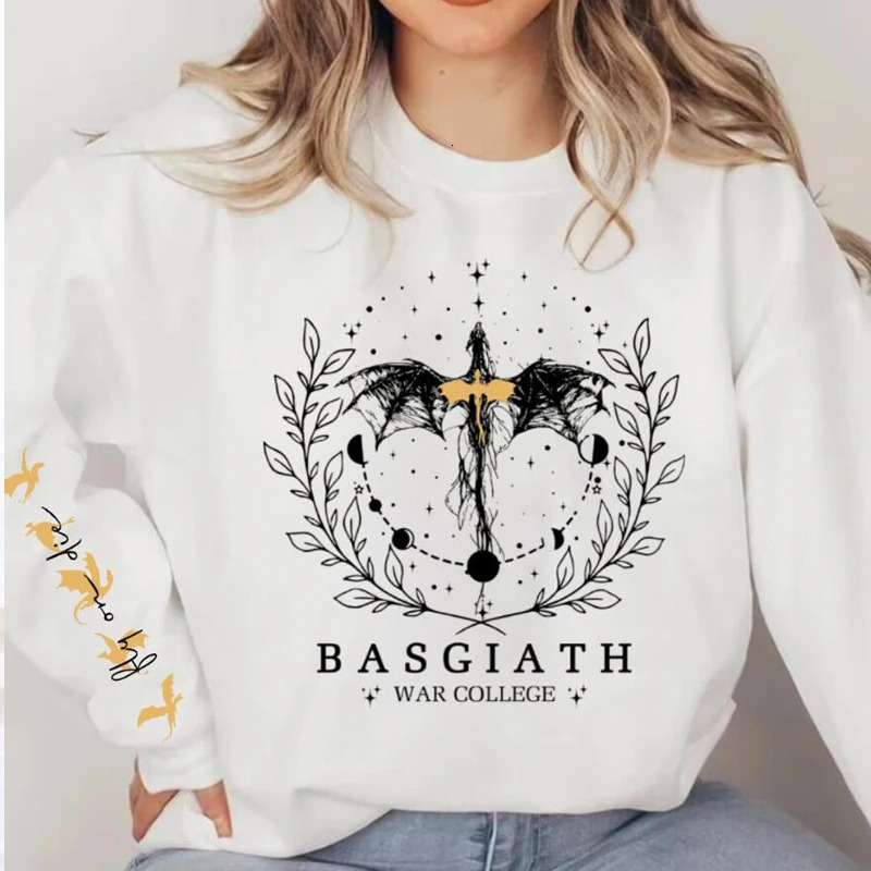 Fourth Wing Sweatshirt Women Pullover Basgiath War College Crewneck Sweatshirts Dragon Rider Streetwear Hoodie Fantasy Reader 240806