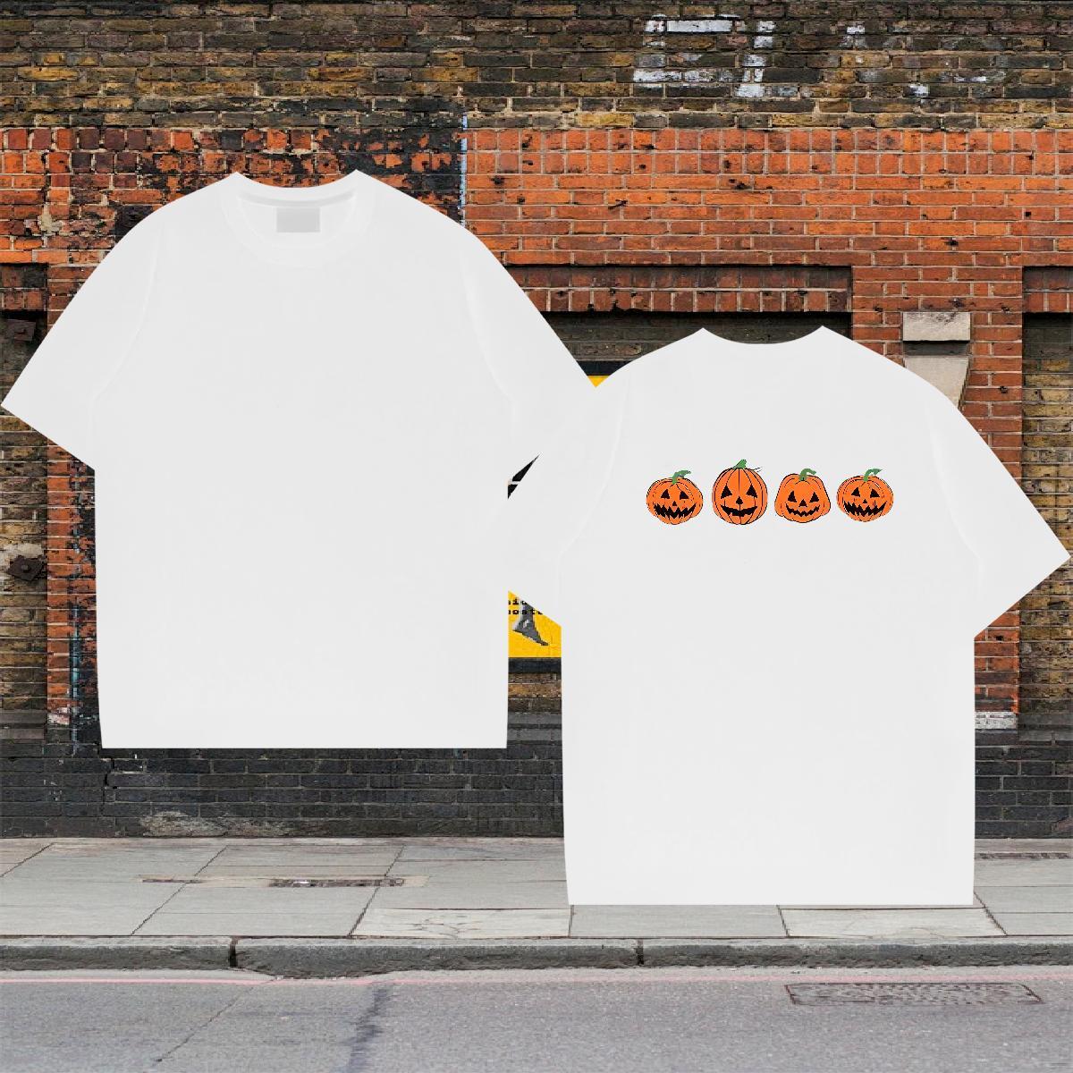 Fashion Designer T Shirts Men 100% Cotton 230g halloween Anime Printing Street Clothings Breathable Crew Neck Classic Mens Tshirts Oversized 4XL