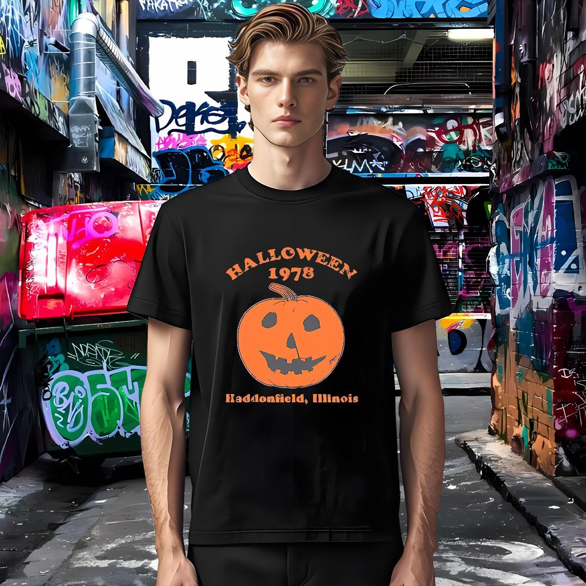 Fashion New Man T Shirts 230g Cotton halloween Casual Tee Shirt Pure Cotton Brand Men Tshirts Oversized 3XL 4XL
