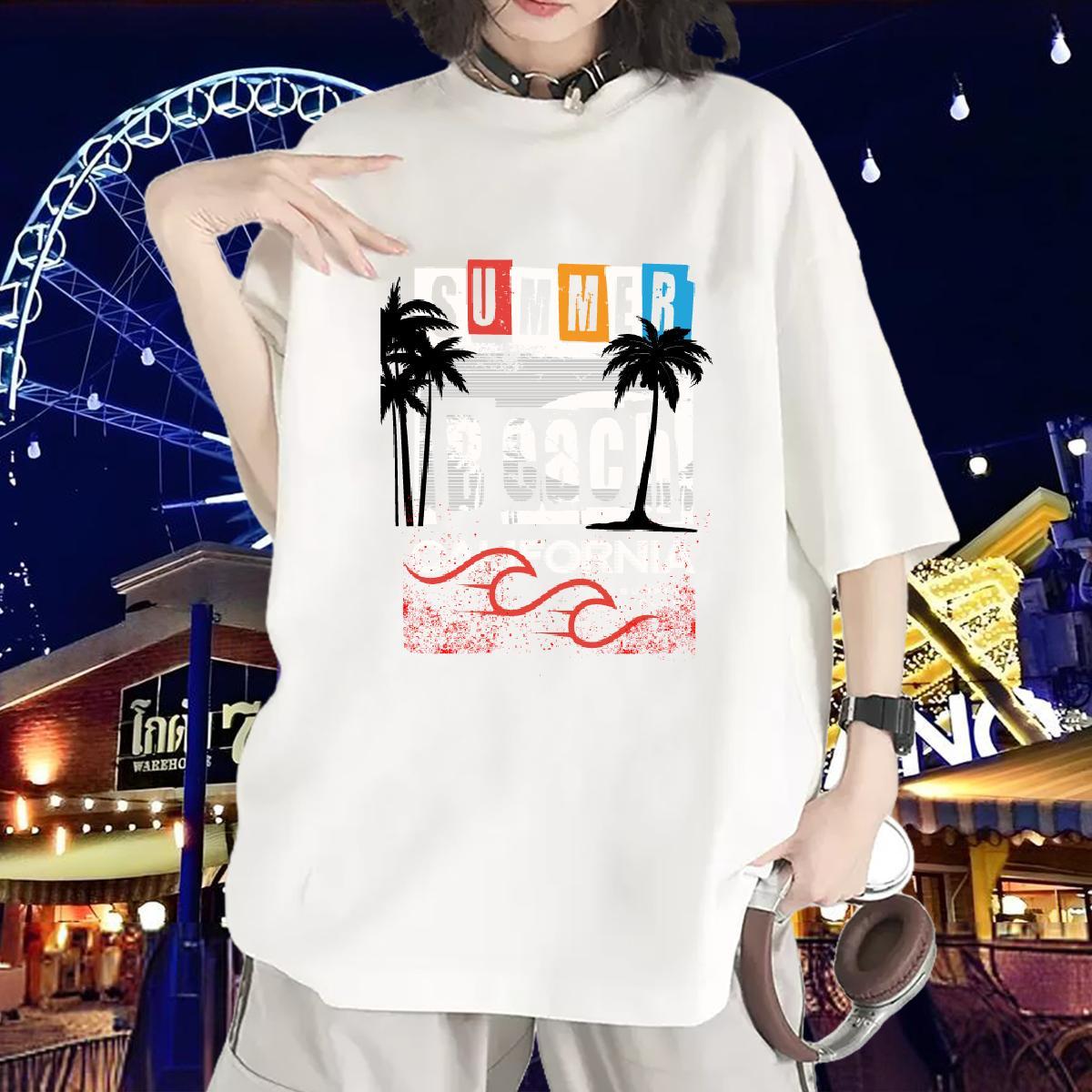 Brand Woman T Shirts Short Sleeve O-Neck Women Tees Anime Print tree Sport 100% Cotton 230g Factory Direct Tops Shirt