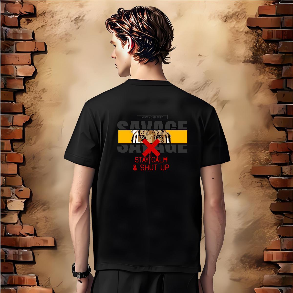 Man T Shirts 100% Cotton 230g Spring Summer O-Neck Short Sleeve Oversized 4XL Men Tops Tees New Unisex Clothings