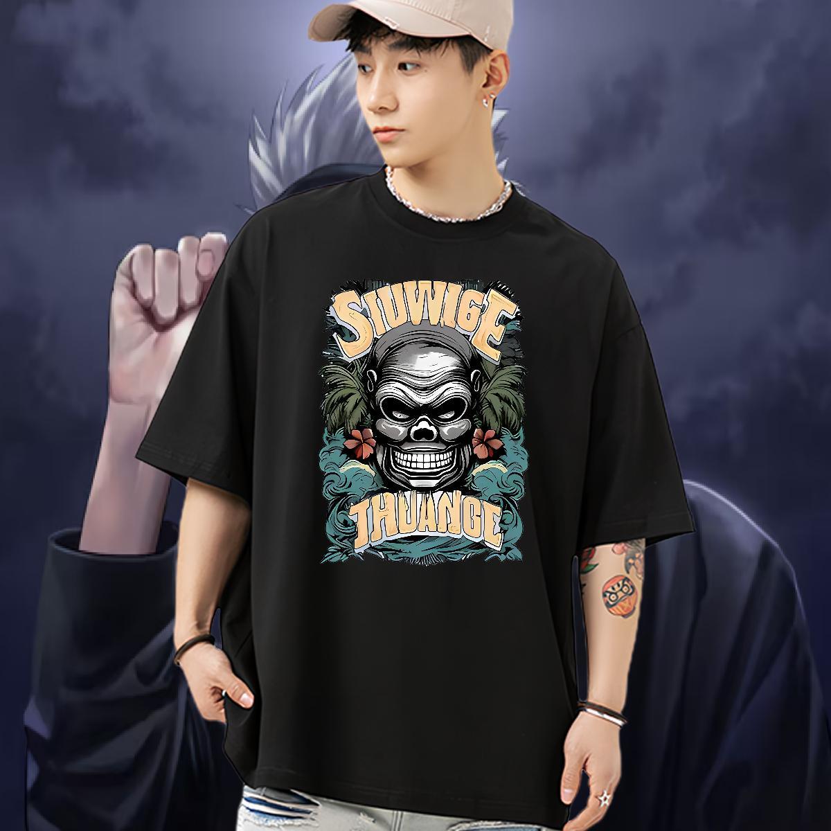 Designer Fashion T shirt 230g 100% Cotton chimpanzee Casual Top Tees Short Sleeve Soft TOP Quality Men Tshirts Customized Print