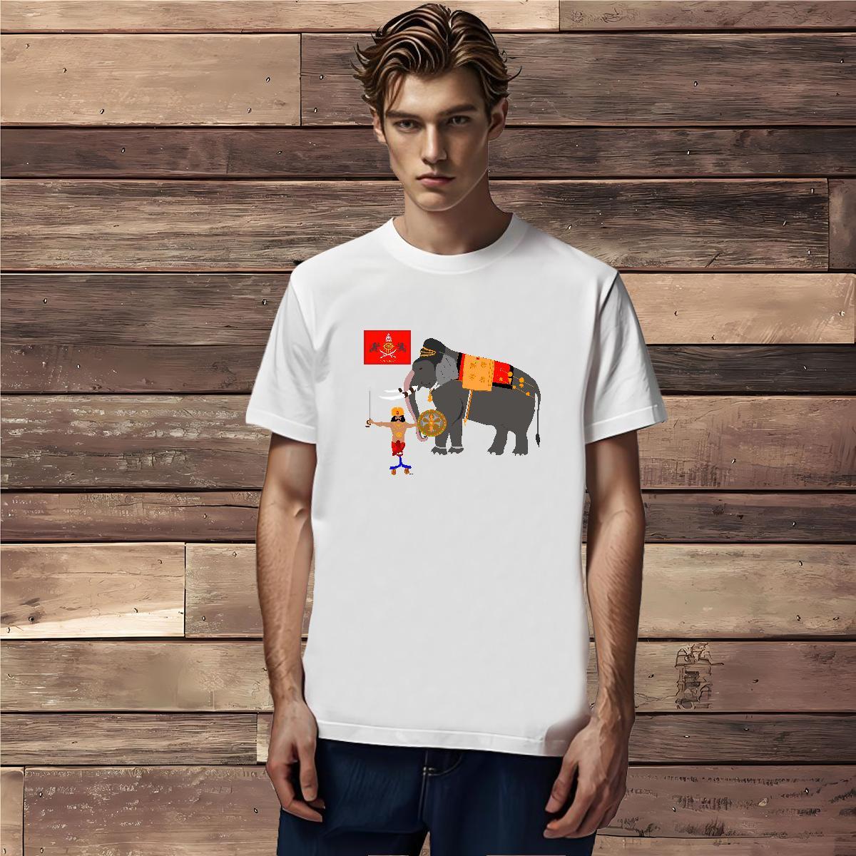 Classic T Shirts Men 230g 100% Cotton elephant Street Wear Tshirts Breathable Short Sleeve High Quality Men Tees Custom Big Size