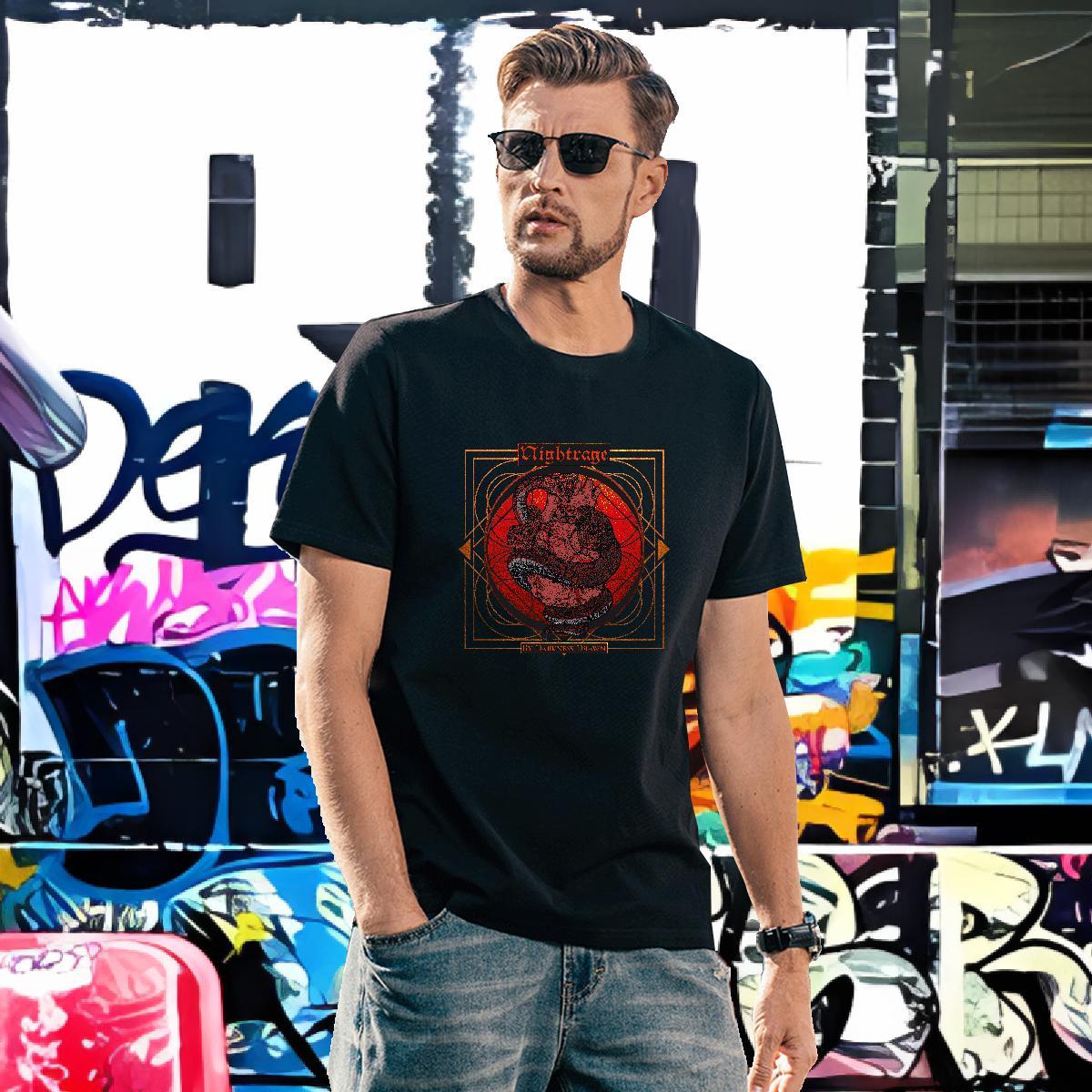 Unisex Mens Tshirts 230g 100% Cotton snake T shirt Spring Summer Crew Neck Breathable DIY Printed Fashion Casual Clothes