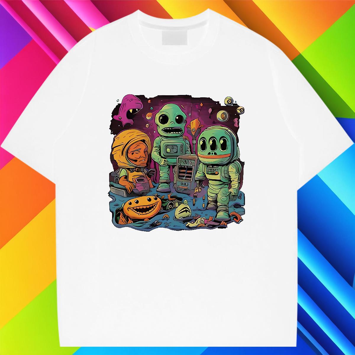 Cool Design Tshirt for Man Woman 230g 100% Cotton High Street Hip Hop spaceman Black Oversized Breathable Soft Free Shipping T-Shirts Tops Tees