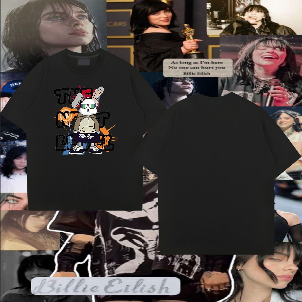 Classic T Shirts Men 230g Cotton rabbit Home Outdoor Tops Tees Breathable Soft Free Shipping Men Tees Custom Anime