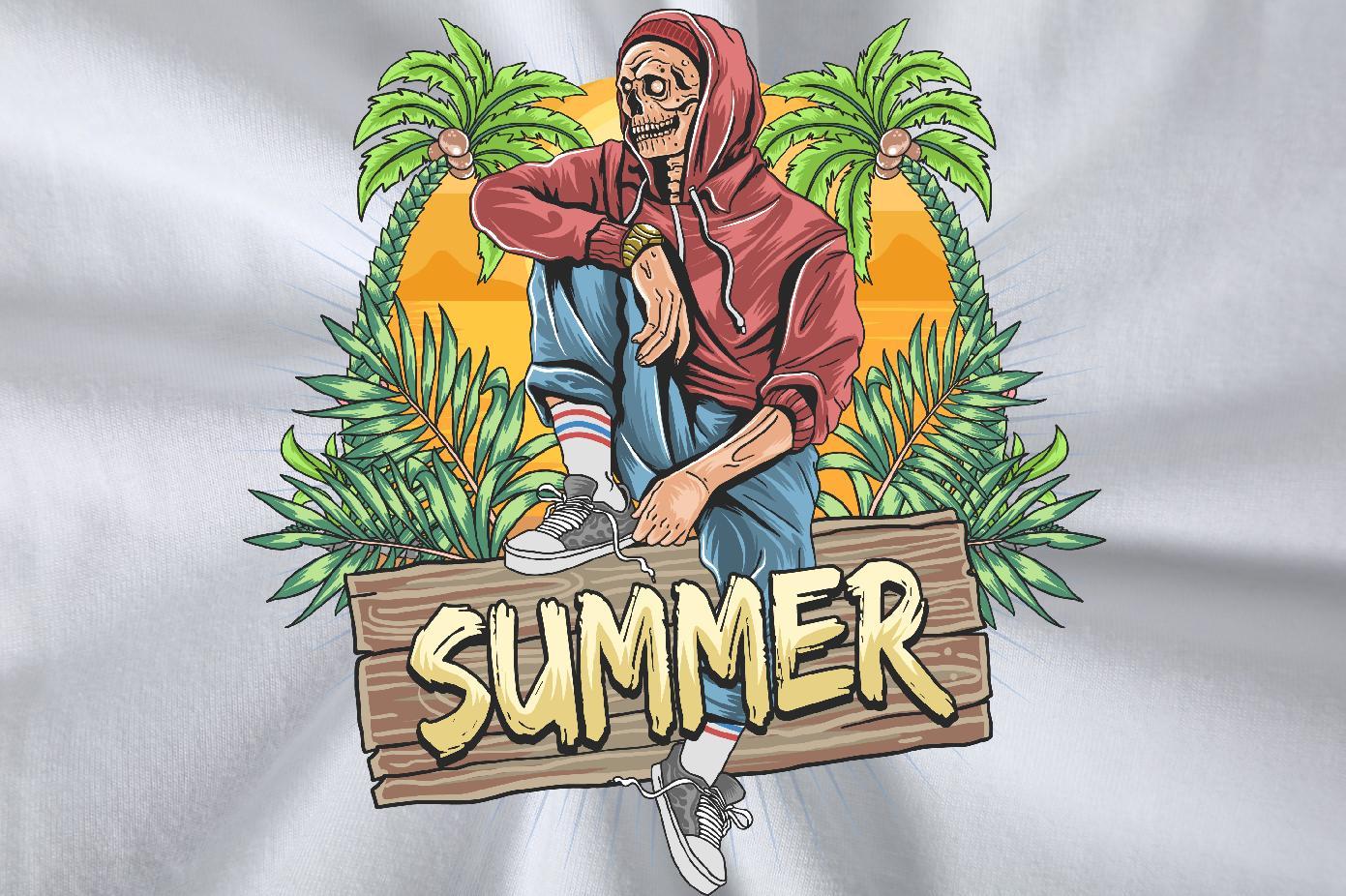 2024 T-Shirts 230g Pure Cotton Halloween Street Wear Tops Shirt Short Sleeve Soft Cool Design Men Tops Tees DIY Logo Oversized