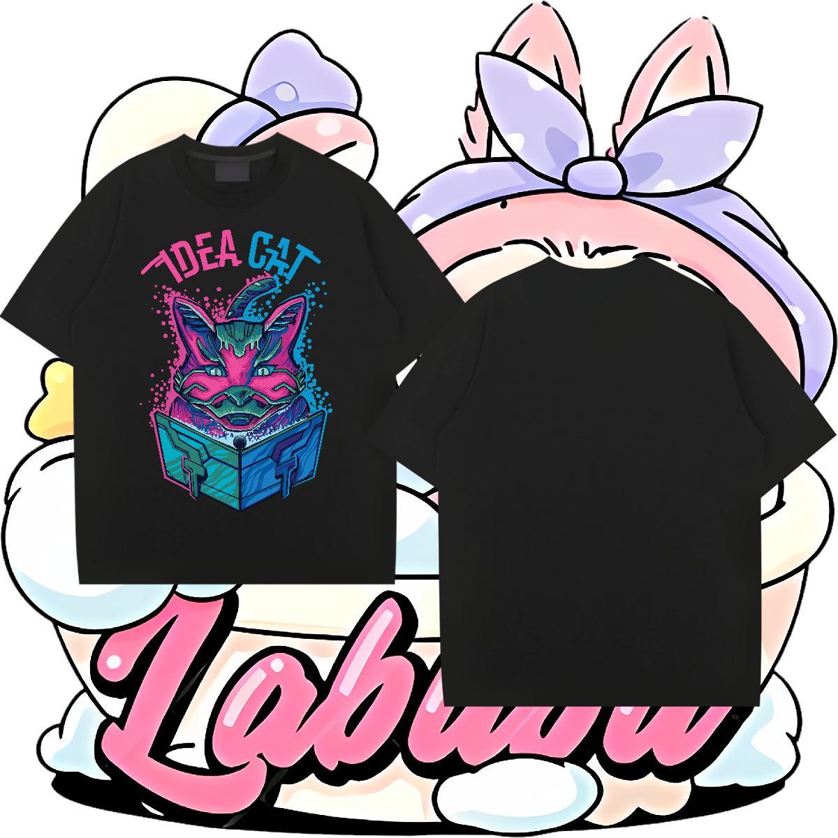 Free Shipping Men Tops Tees 230g 100% Cotton Casual Beach cat Floral Print Crew Neck Classic Mens T Shirts Tee Shirt