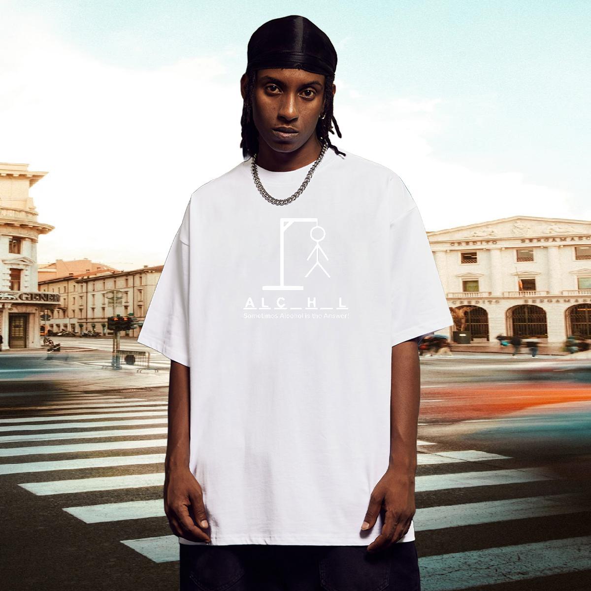 Cool Men Clothes T-Shirt 100% Cotton 230g Outdoor letter Oversized 4XL Crew Neck Customized T Shirt For Man Tops Shirt