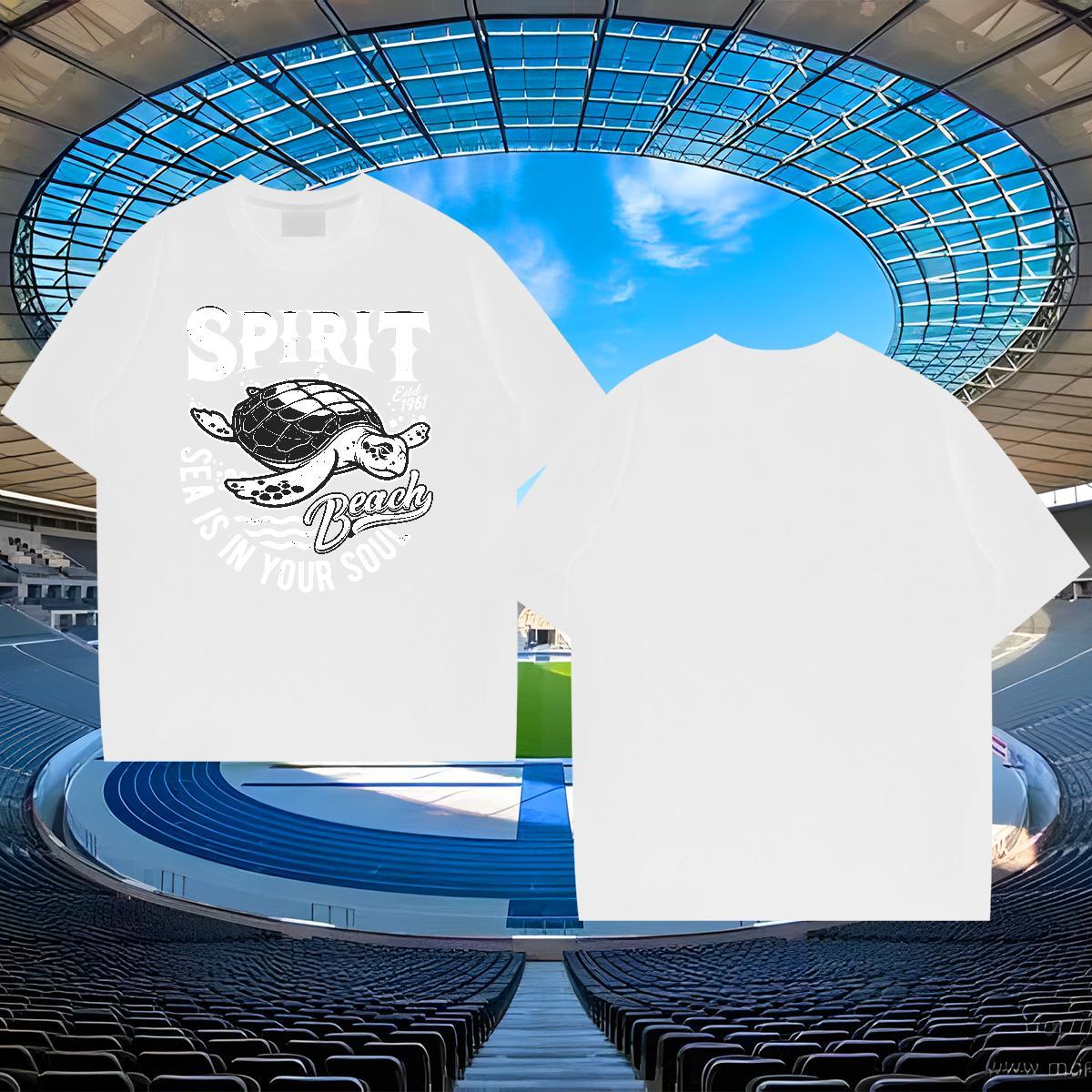 Designer Tshirts 230g Cotton Casual Daily Wear tortoise Black White Short Sleeve O-Neck Brand Man T Shirts Clothings