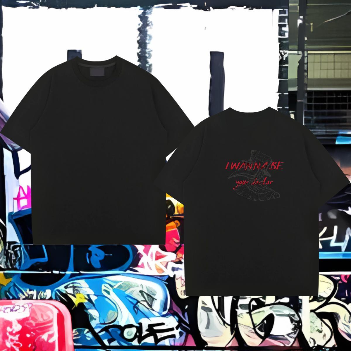 New Man T Shirts 230g 100% Cotton bird Summer Casual Clothes Round Neck Short Sleeve Unisex Couples T Shirts Plus Size Cartoon