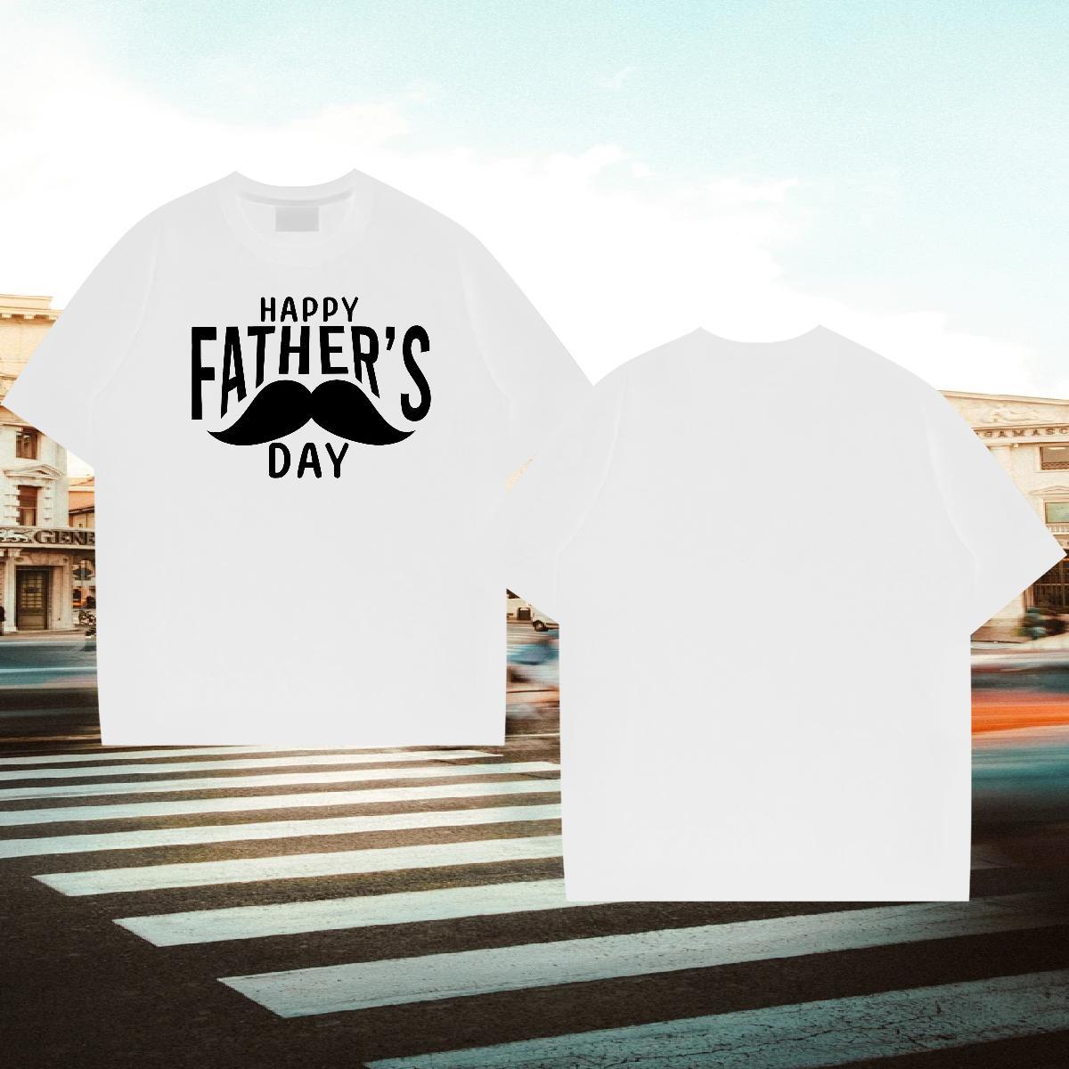 2024 DIY T shirt 230g 100% Cotton fathers day High Street Hip Hop Tee Shirt O-Neck Short Sleeve Free Shipping Men Tshirts Anime Print